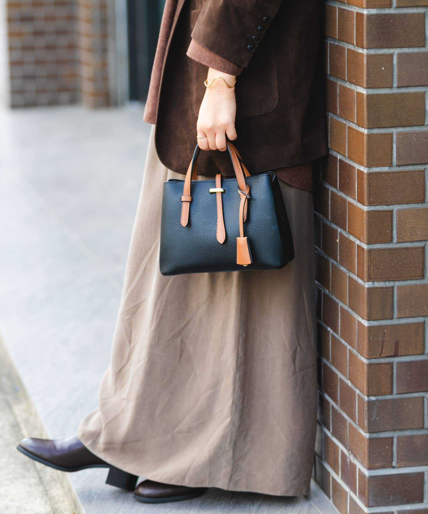 チャーム付ミニバッグ『Ssize』 BLACKxCML one