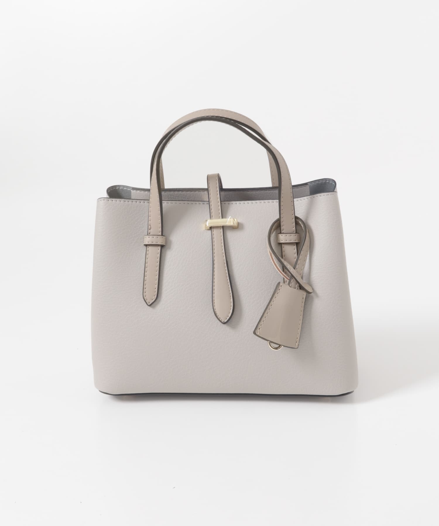 チャーム付ミニバッグ『Ssize』 LIGHT GRAY one