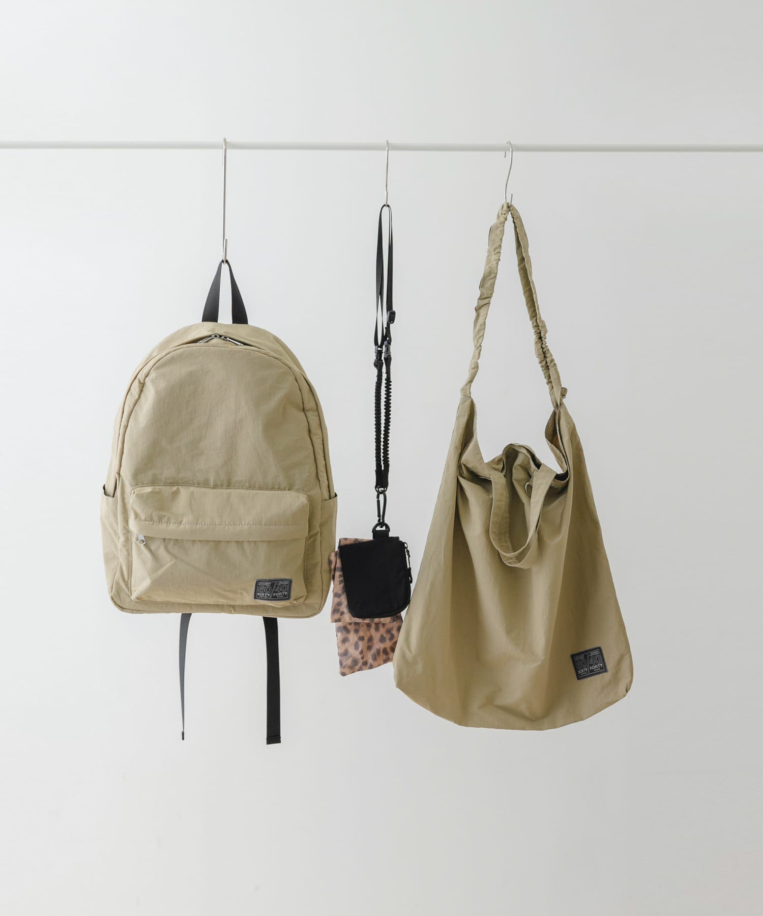 『ユニセックス』ロクヨンギャザーショルダートートバッグ GREIGE2 one