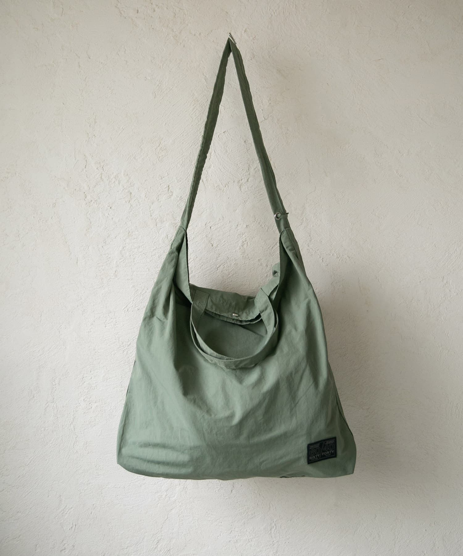 『ユニセックス』ロクヨンギャザーショルダートートバッグ KHAKI one