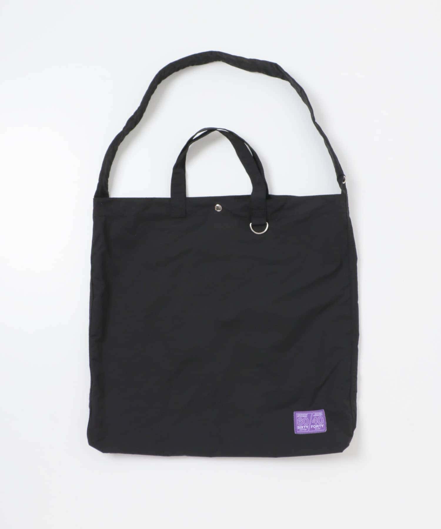 『ユニセックス』ロクヨンギャザーショルダートートバッグ BLACK one