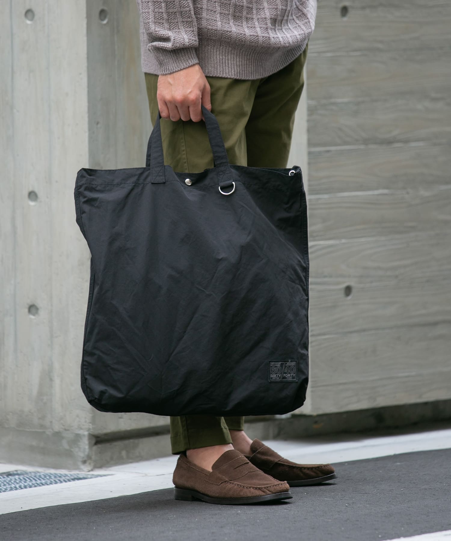 『ユニセックス』ロクヨンギャザーショルダートートバッグ BLACK2 one