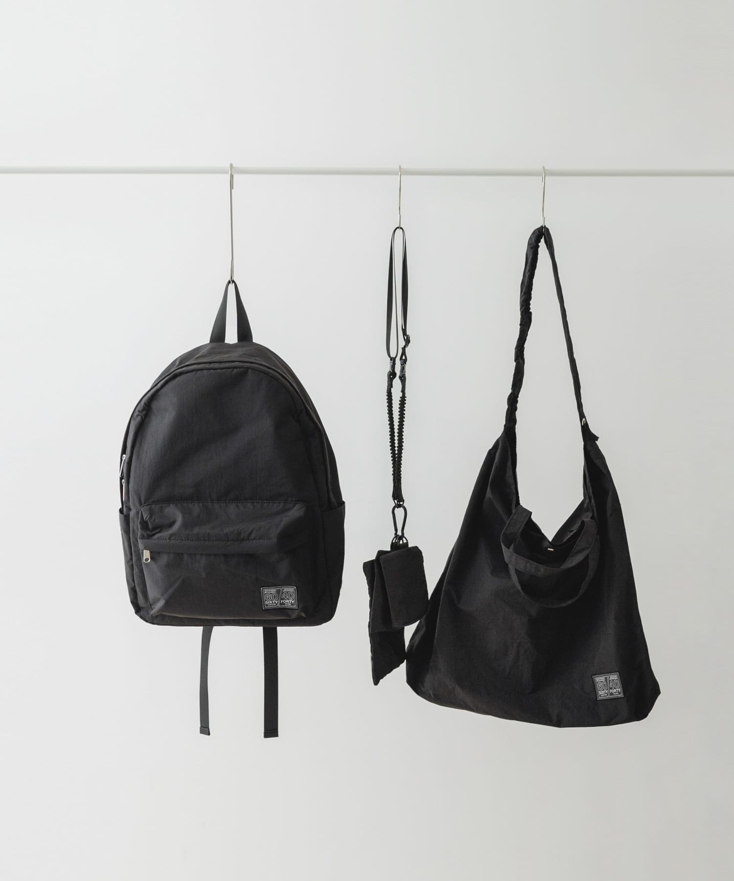 『ユニセックス』ロクヨンギャザーショルダートートバッグ BLACK2 one