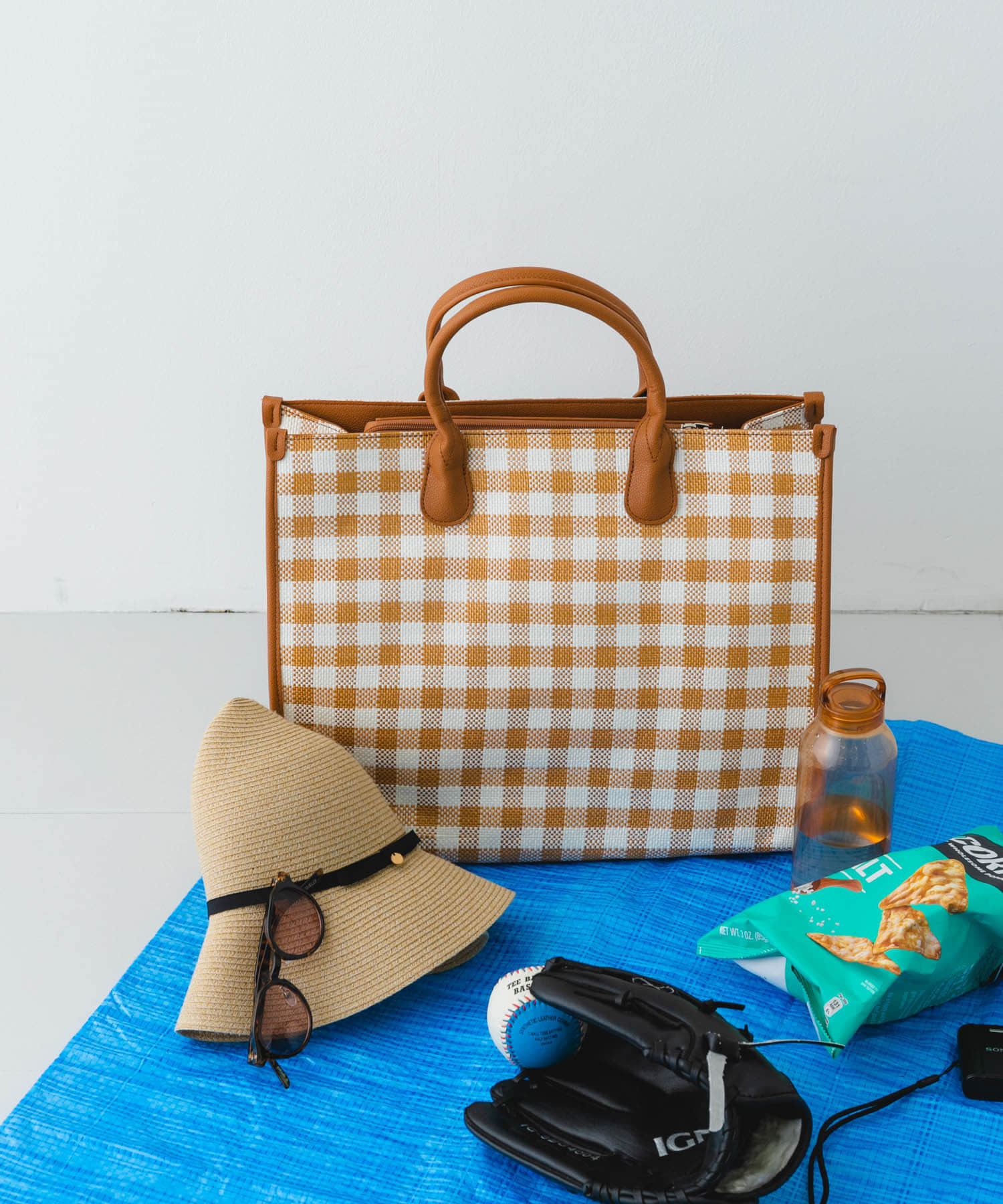 テープショルダービッグトートバッグ BEIGE one