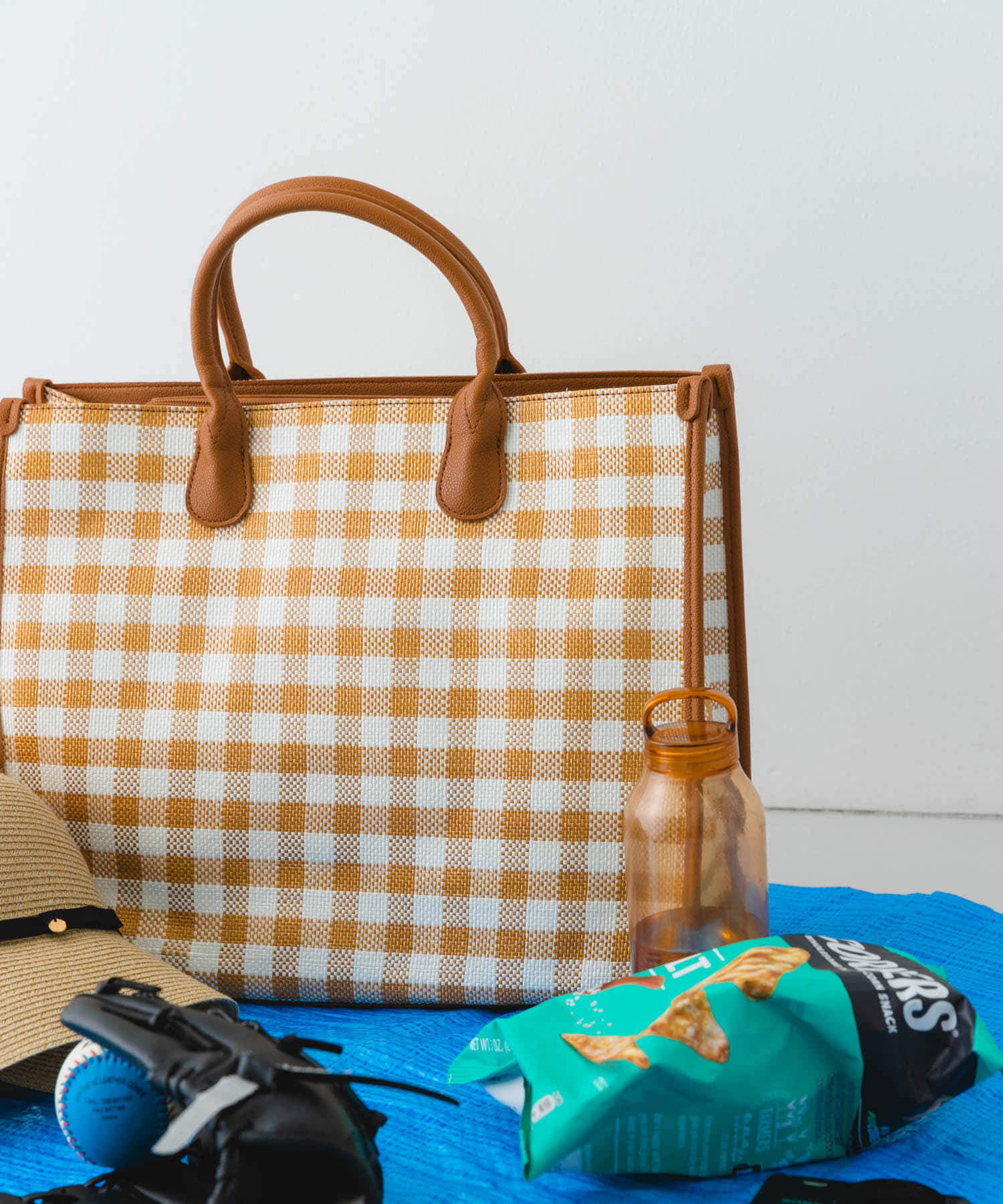 テープショルダービッグトートバッグ BEIGE one