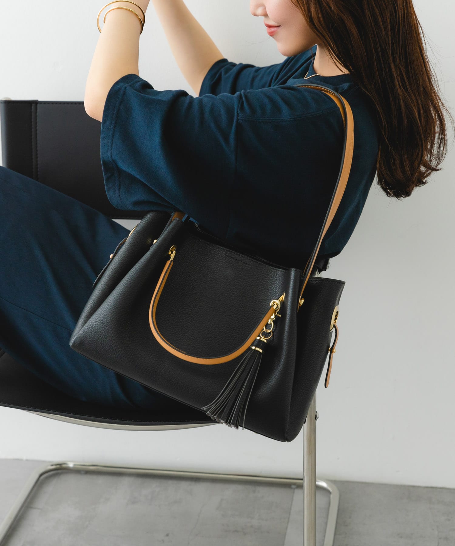 ワイド4WAYトートバッグ BLACK one