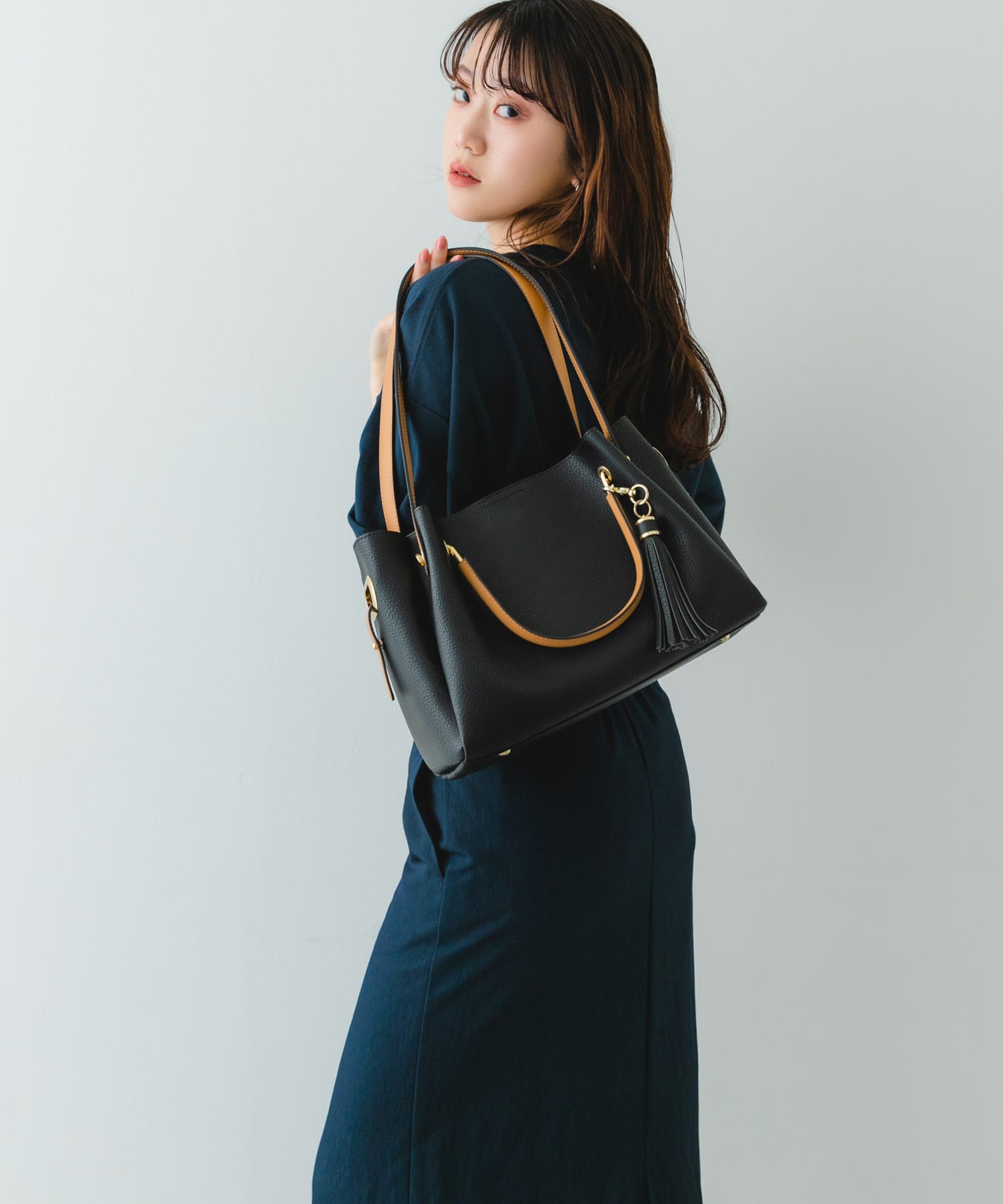 ワイド4WAYトートバッグ BLACK one