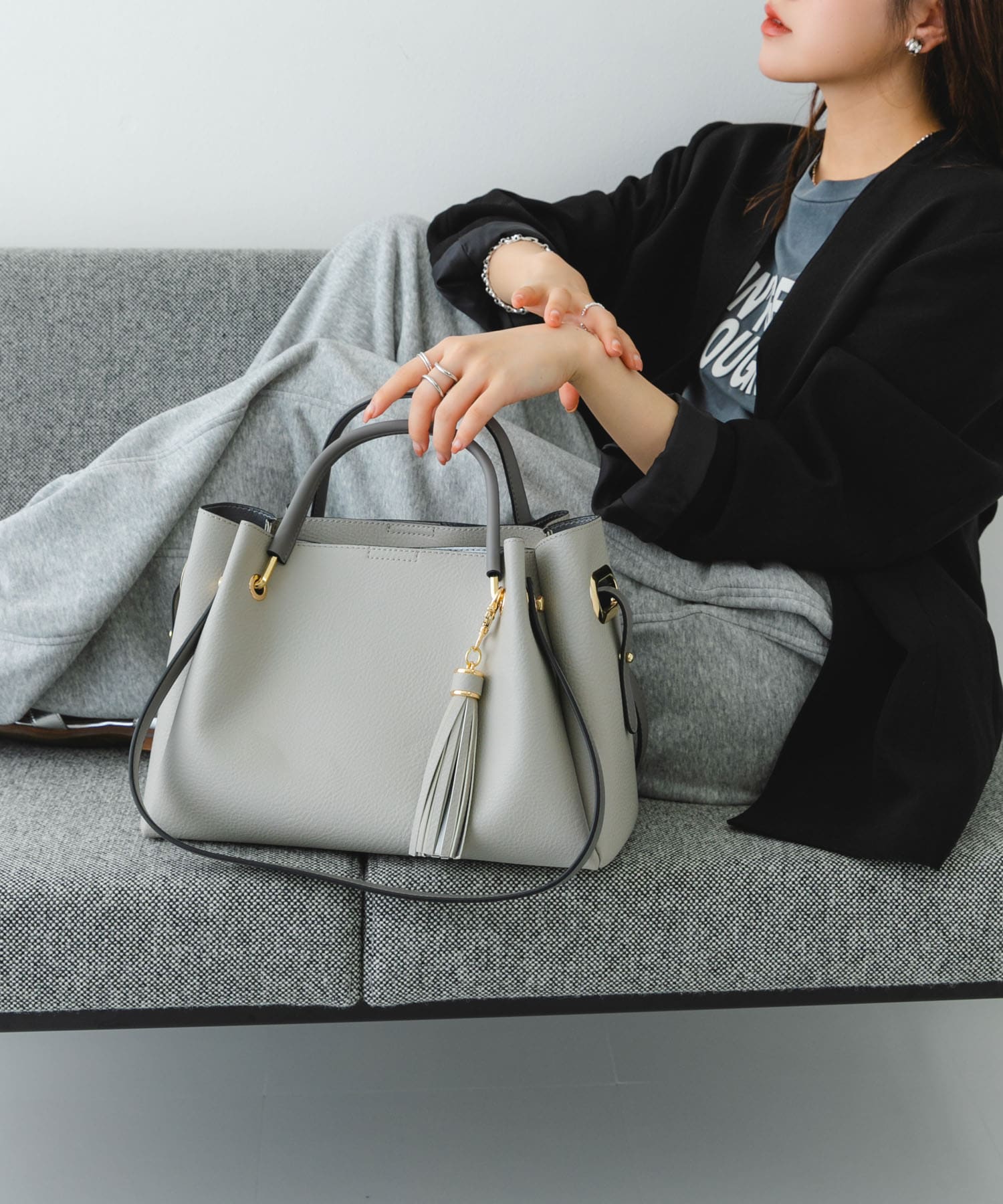 ワイド4WAYトートバッグ GRAY one