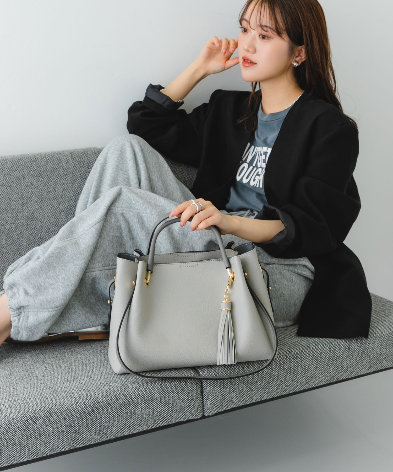 ワイド4WAYトートバッグ GRAY one