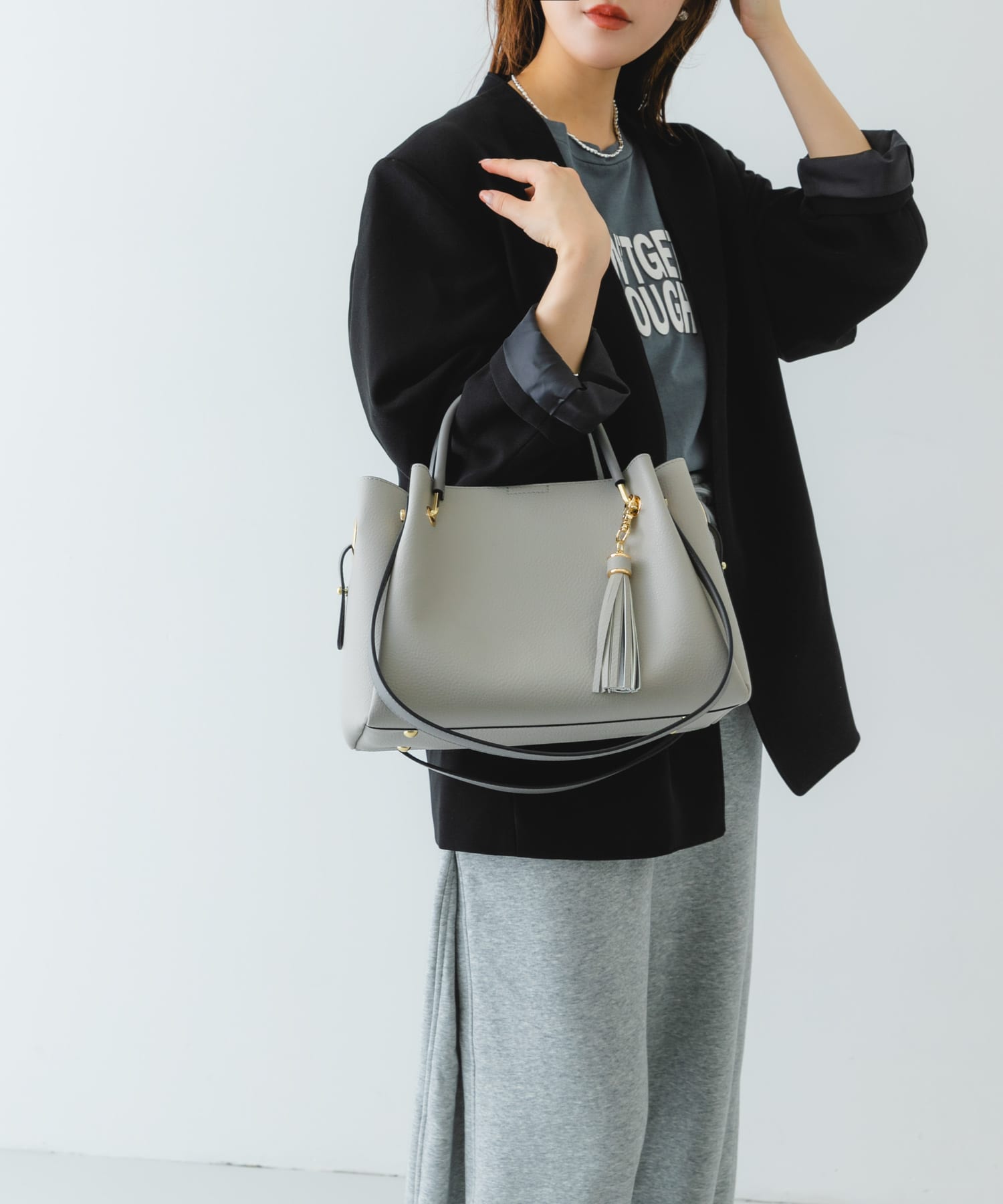 ワイド4WAYトートバッグ GRAY one