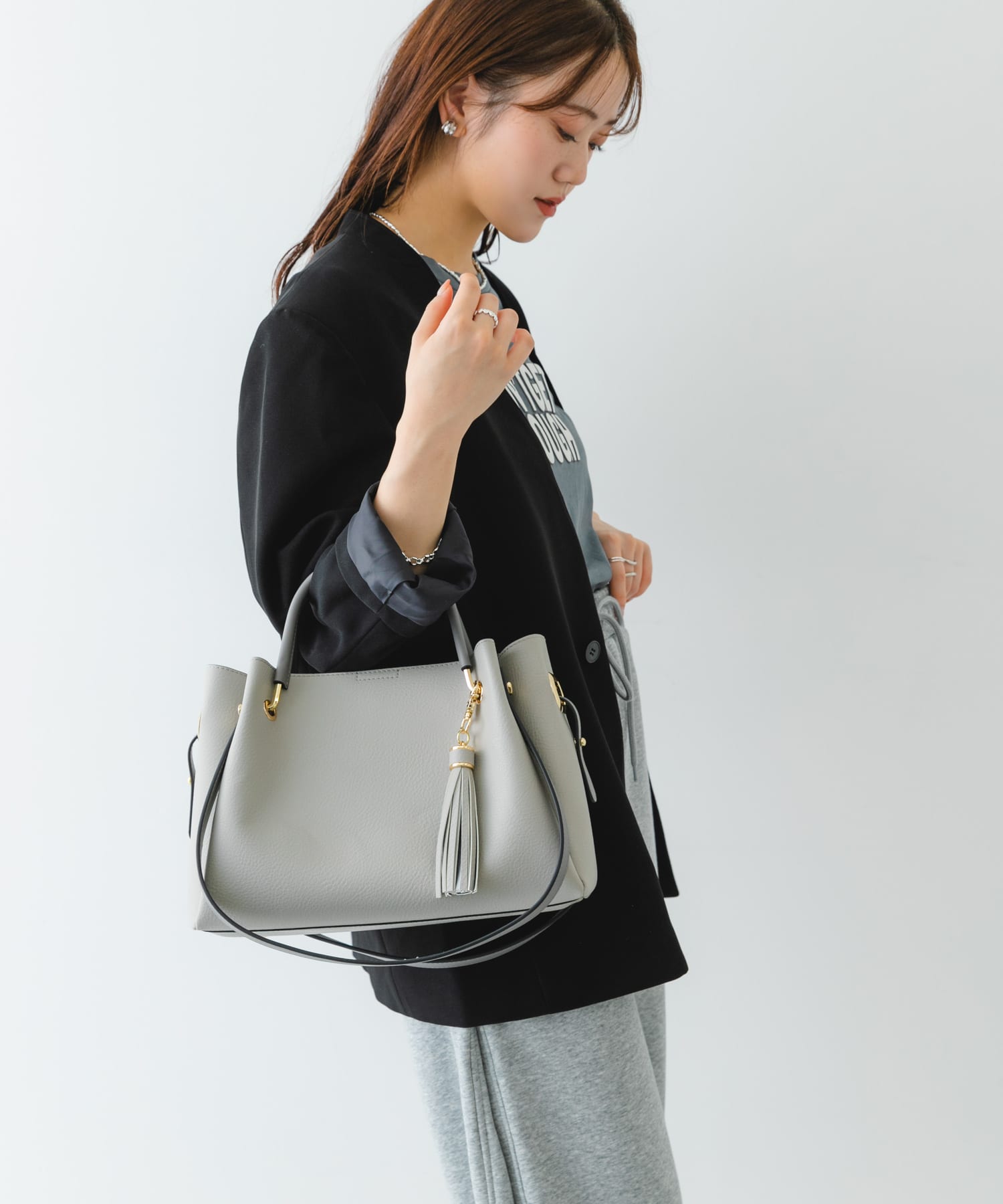ワイド4WAYトートバッグ GRAY one