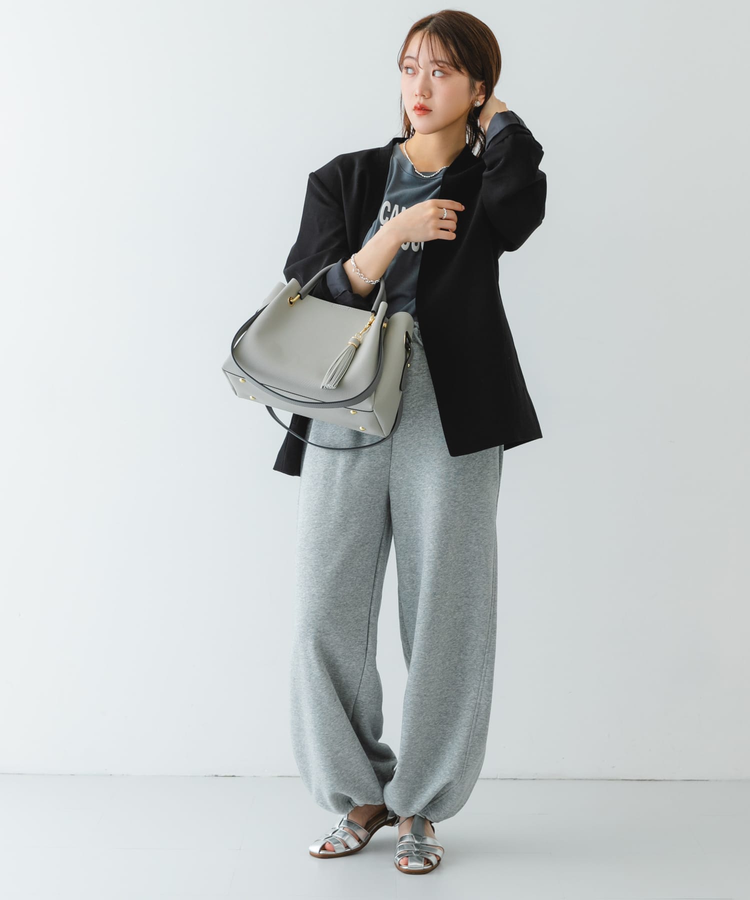 ワイド4WAYトートバッグ GRAY one