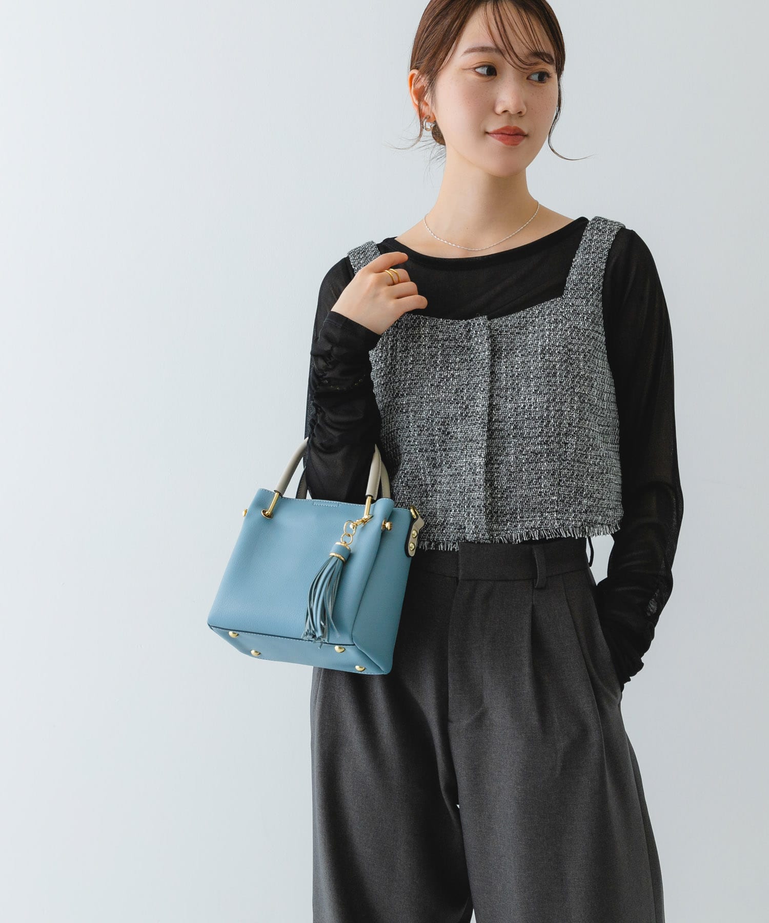 プチ2WAYトートバッグ BLUE one