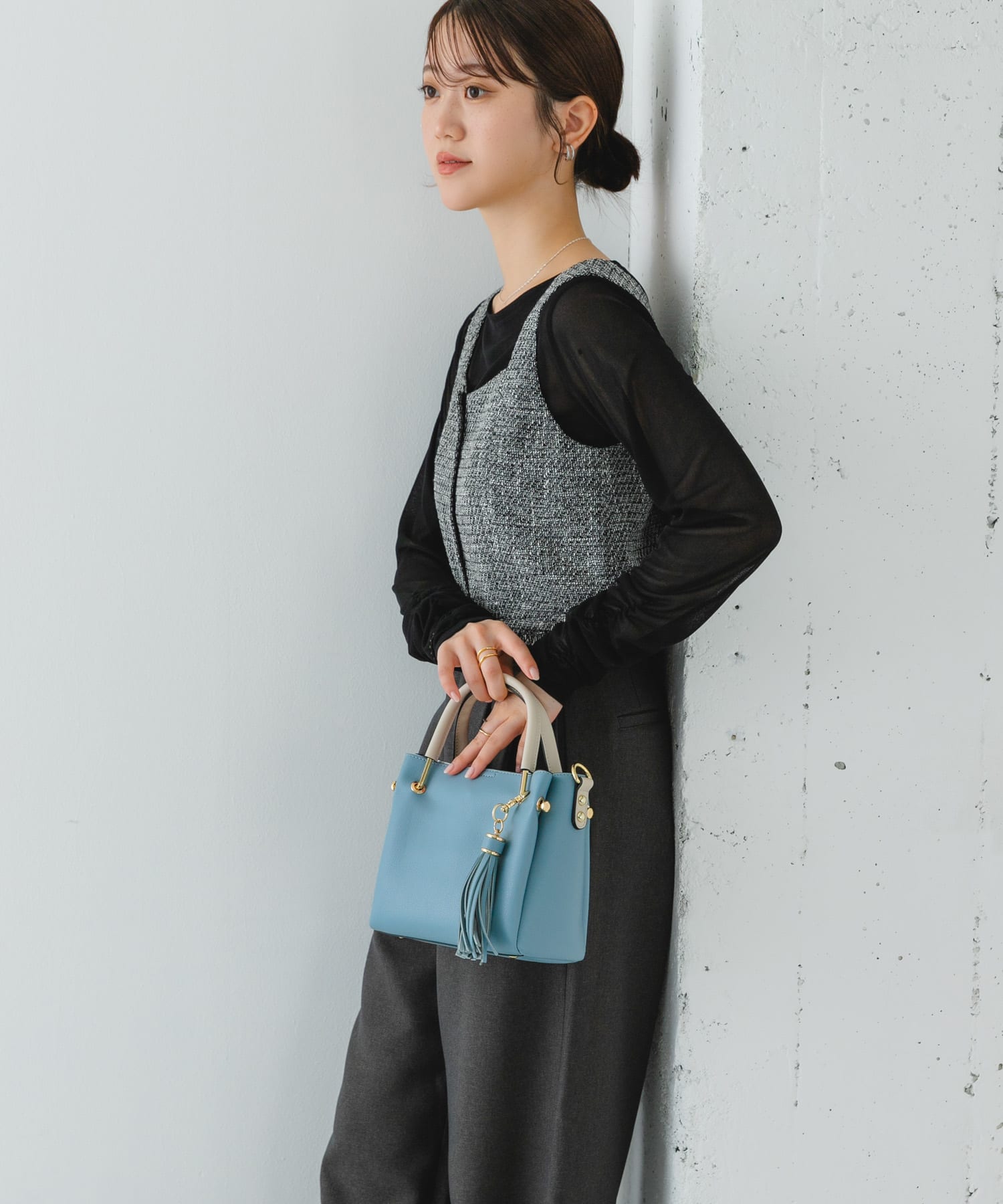 プチ2WAYトートバッグ BLUE one