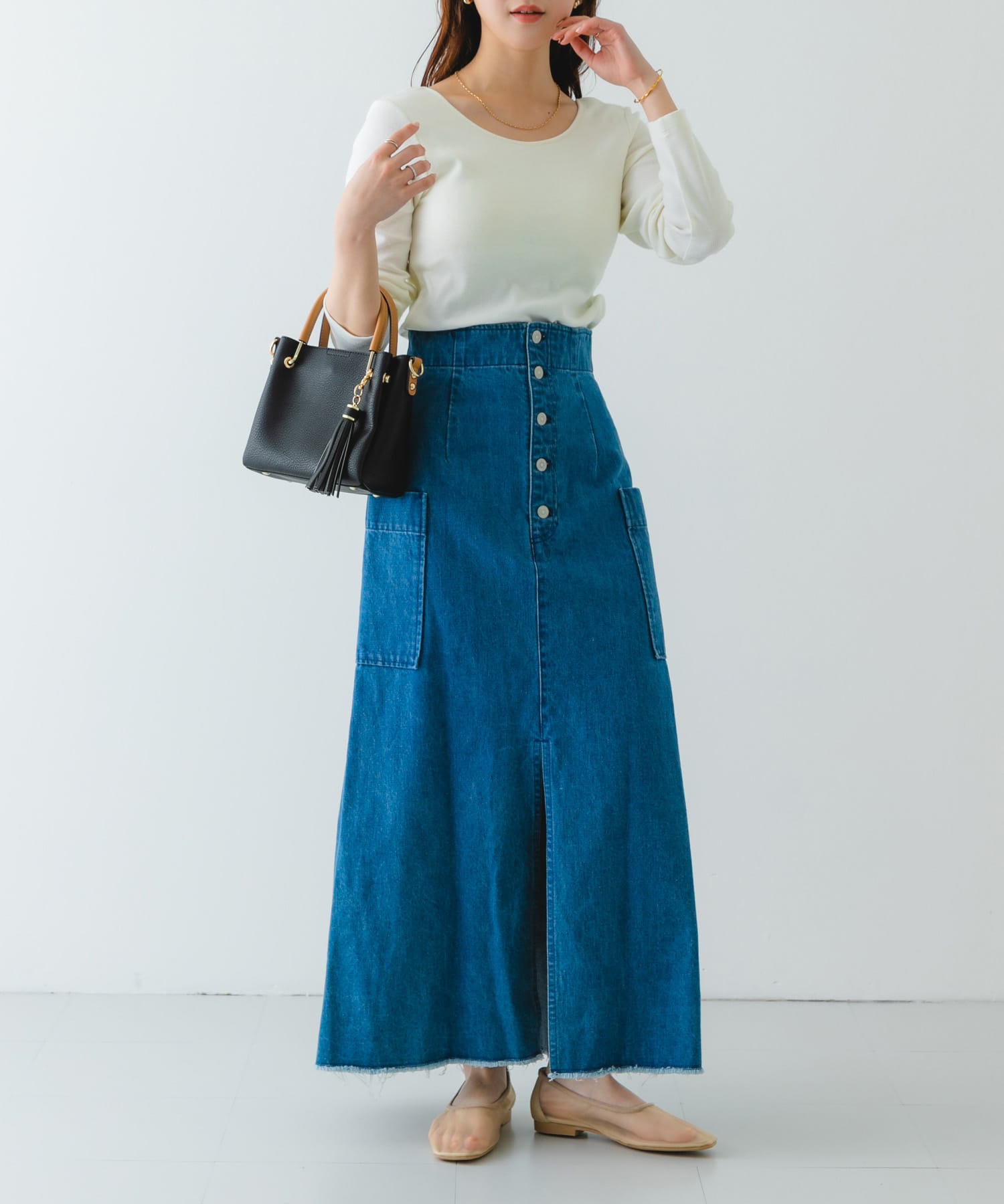 プチ2WAYトートバッグ BLACK one