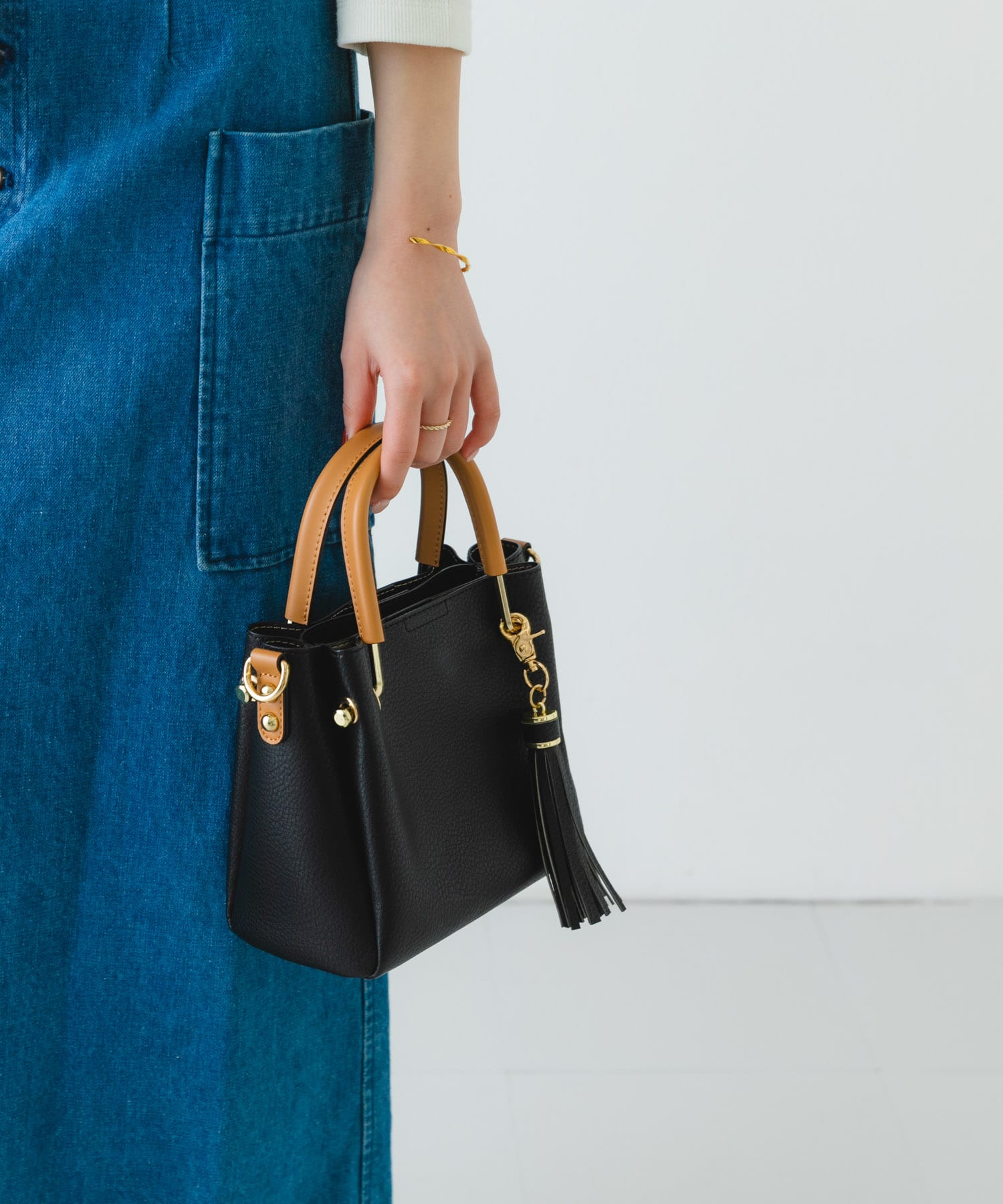 プチ2WAYトートバッグ BLACK one