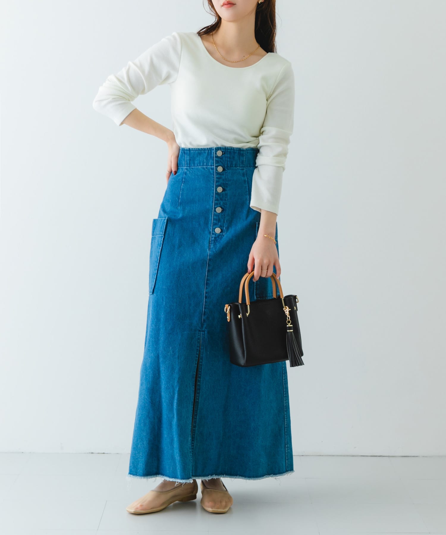 プチ2WAYトートバッグ BLACK one