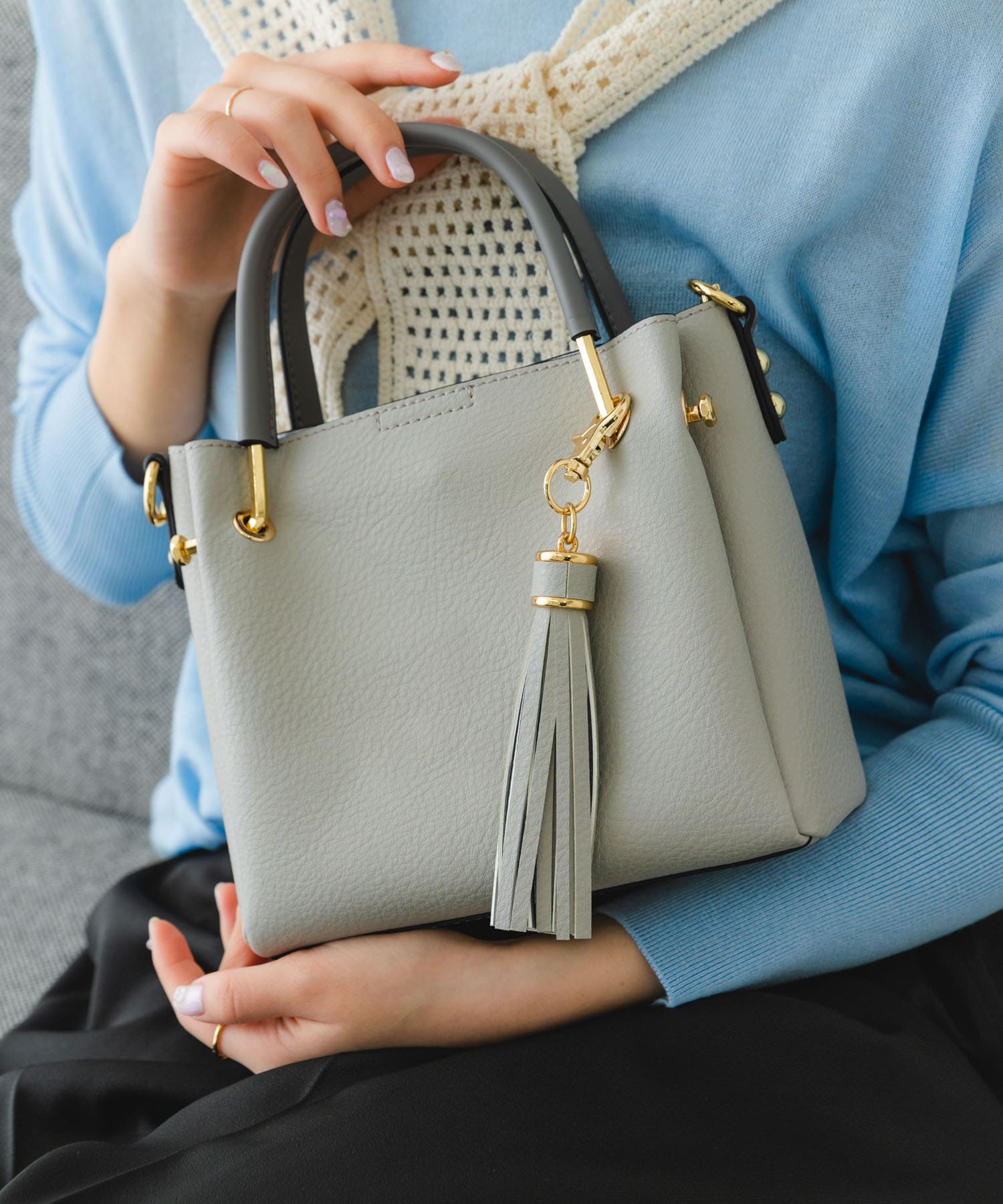 プチ2WAYトートバッグ GRAY one