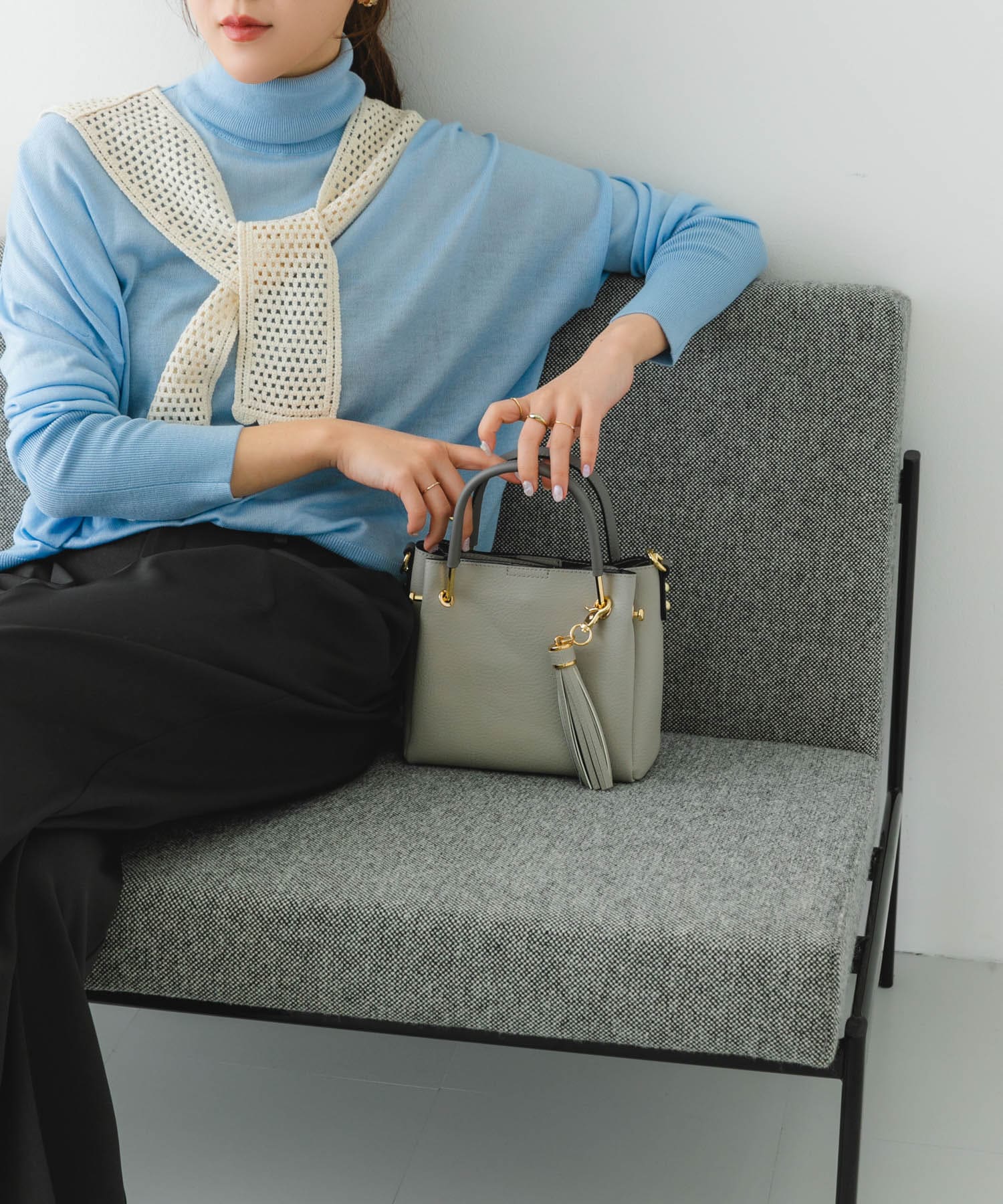プチ2WAYトートバッグ GRAY one