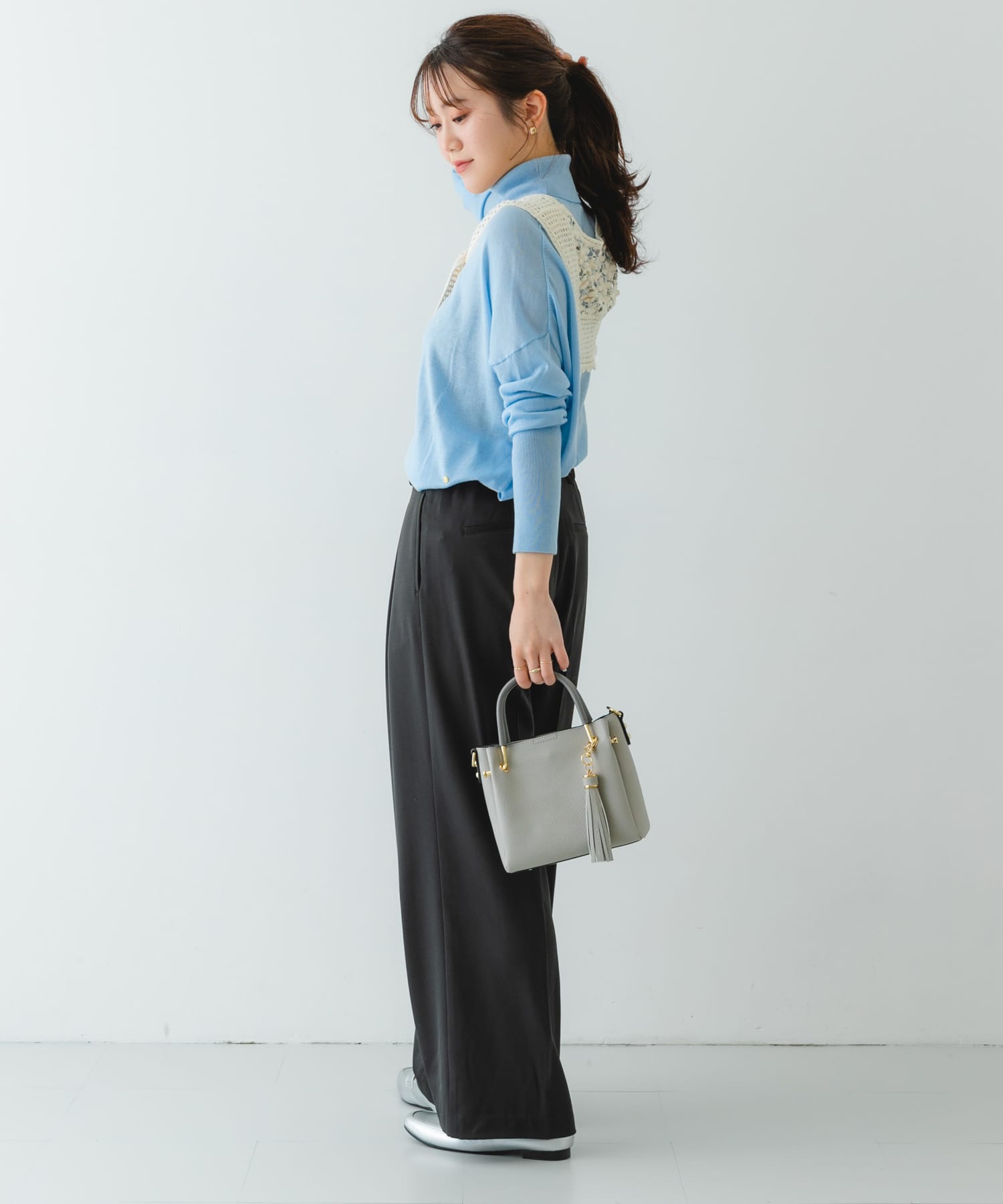 プチ2WAYトートバッグ GRAY one