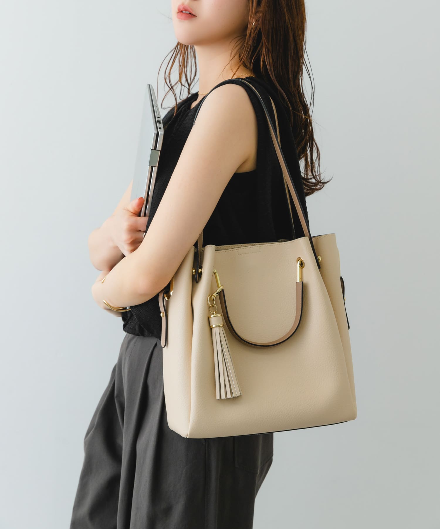 『WEB限定』4WAYトートバッグ ECRU one