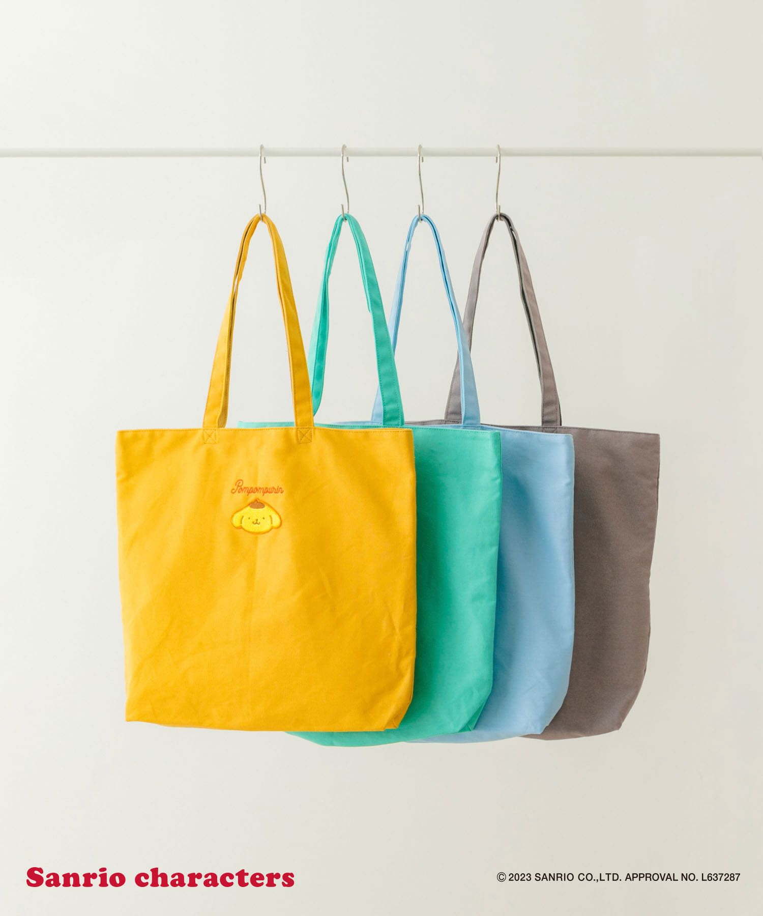 サンリオキャラクターズトートバッグ PN(YELLOW) one