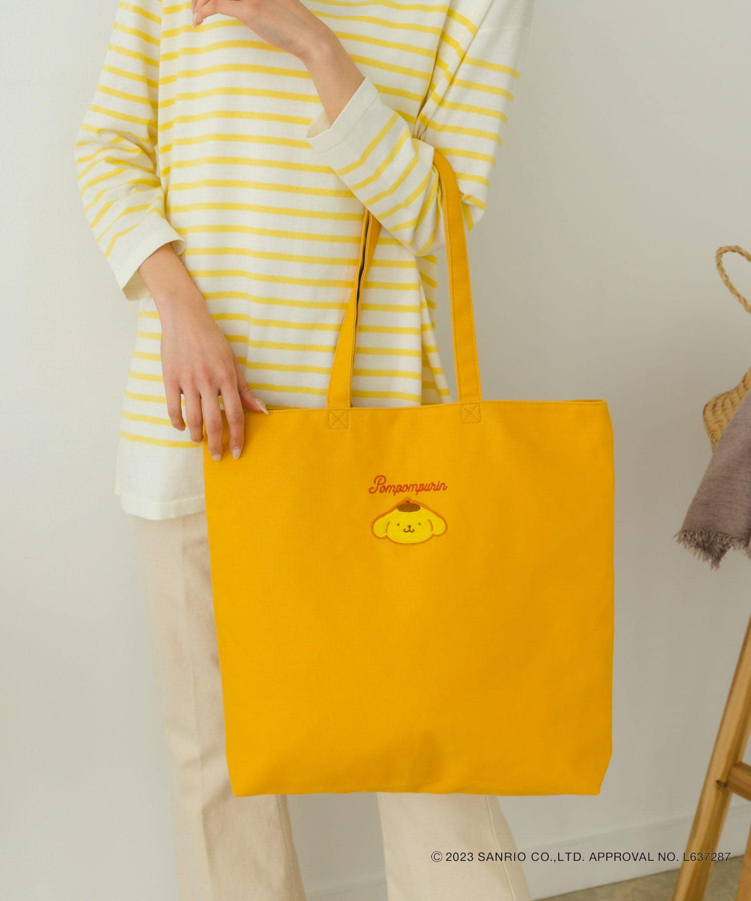 サンリオキャラクターズトートバッグ PN(YELLOW) one