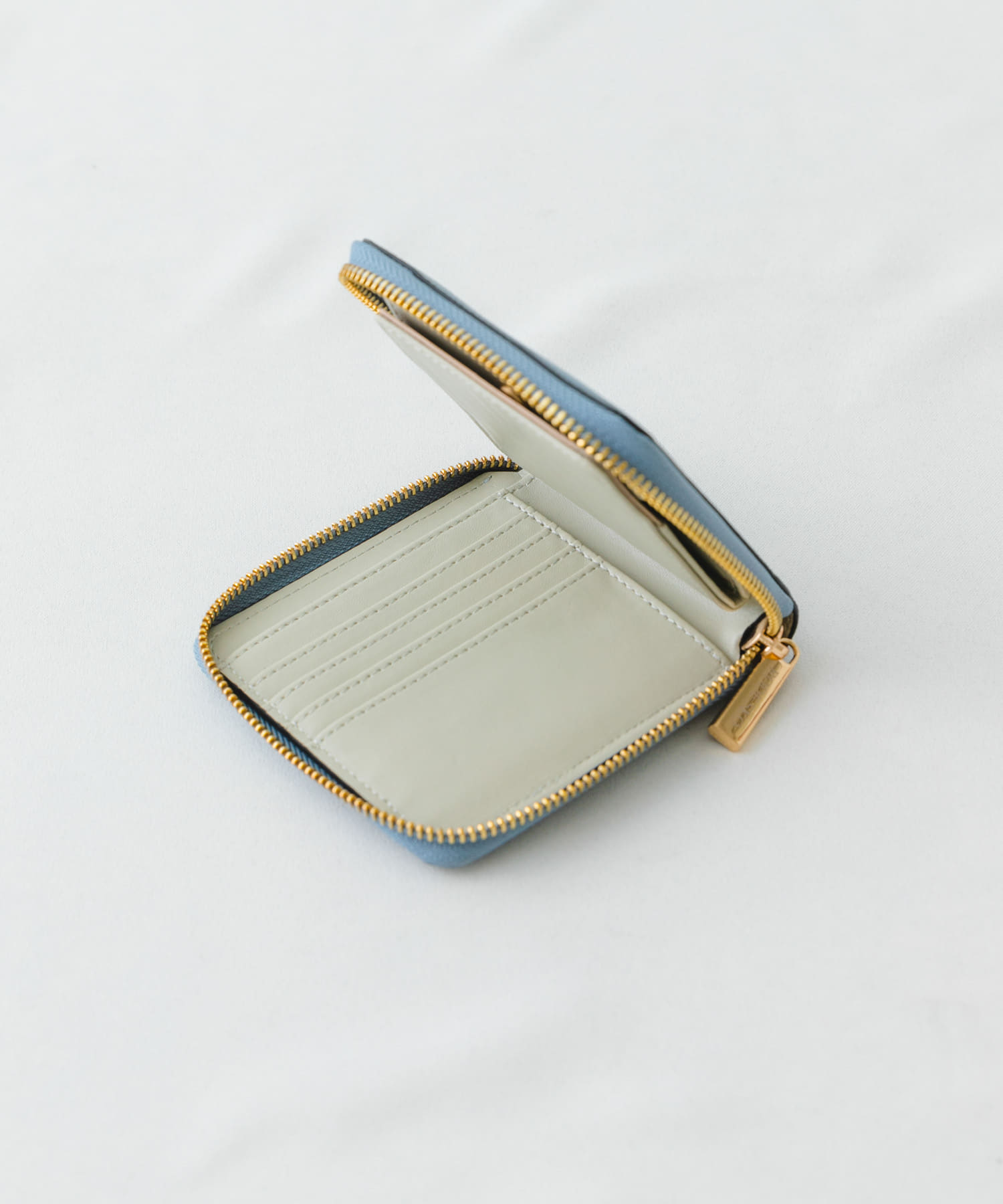 二つ折りミニ財布 SAXBLUE one