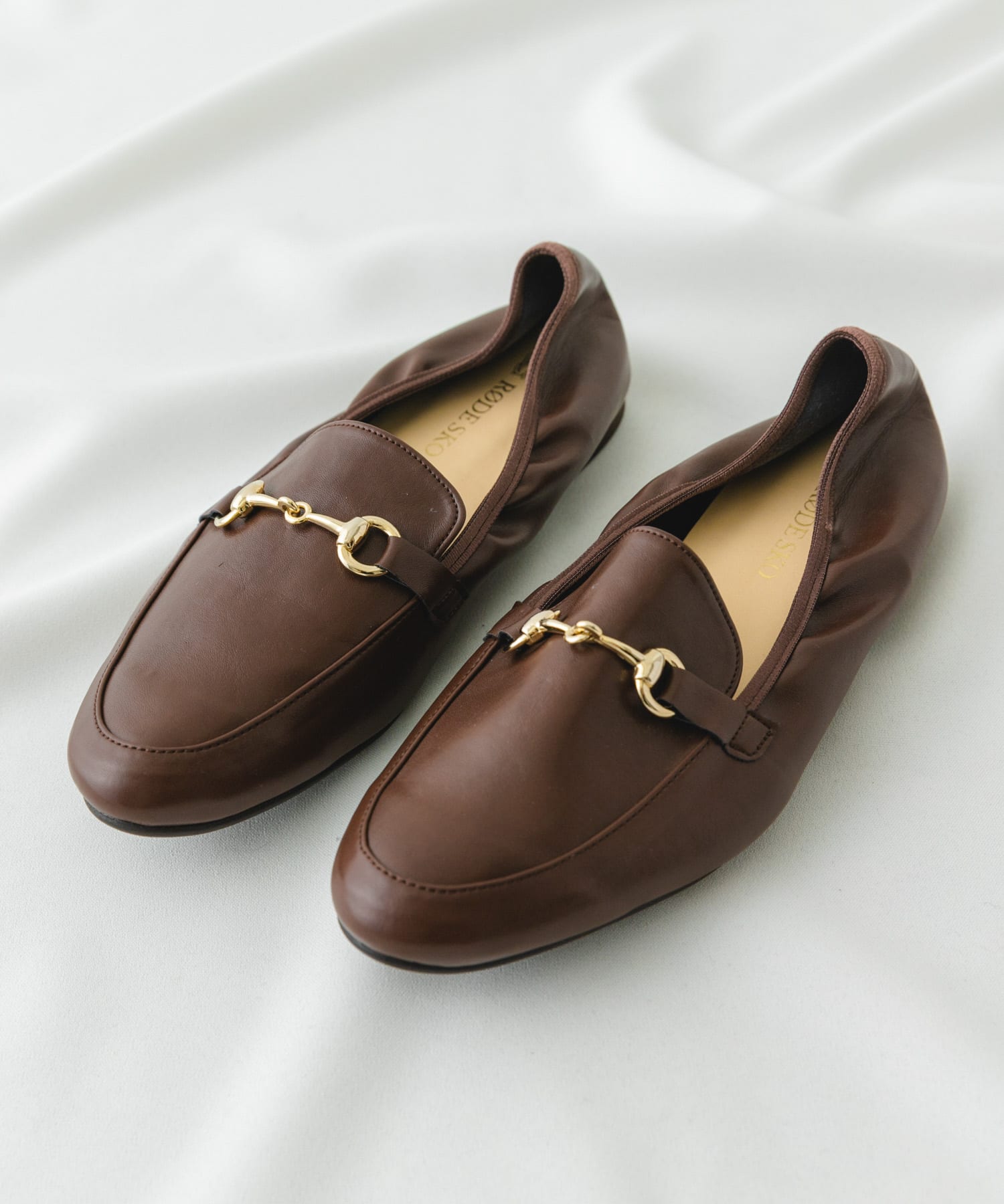 『35～40サイズ展開』『MADE IN JAPAN』やわビットローファー BROWN 35