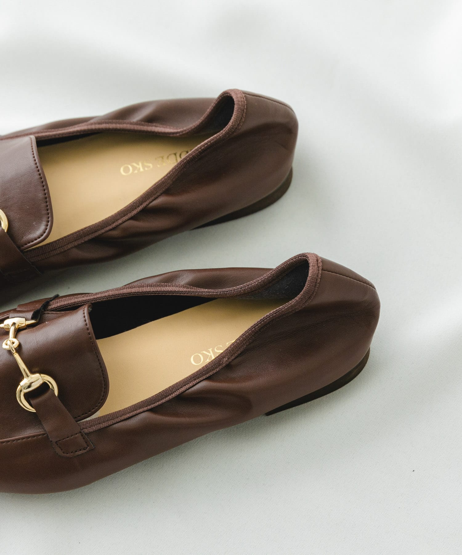 『35～40サイズ展開』『MADE IN JAPAN』やわビットローファー BROWN 35