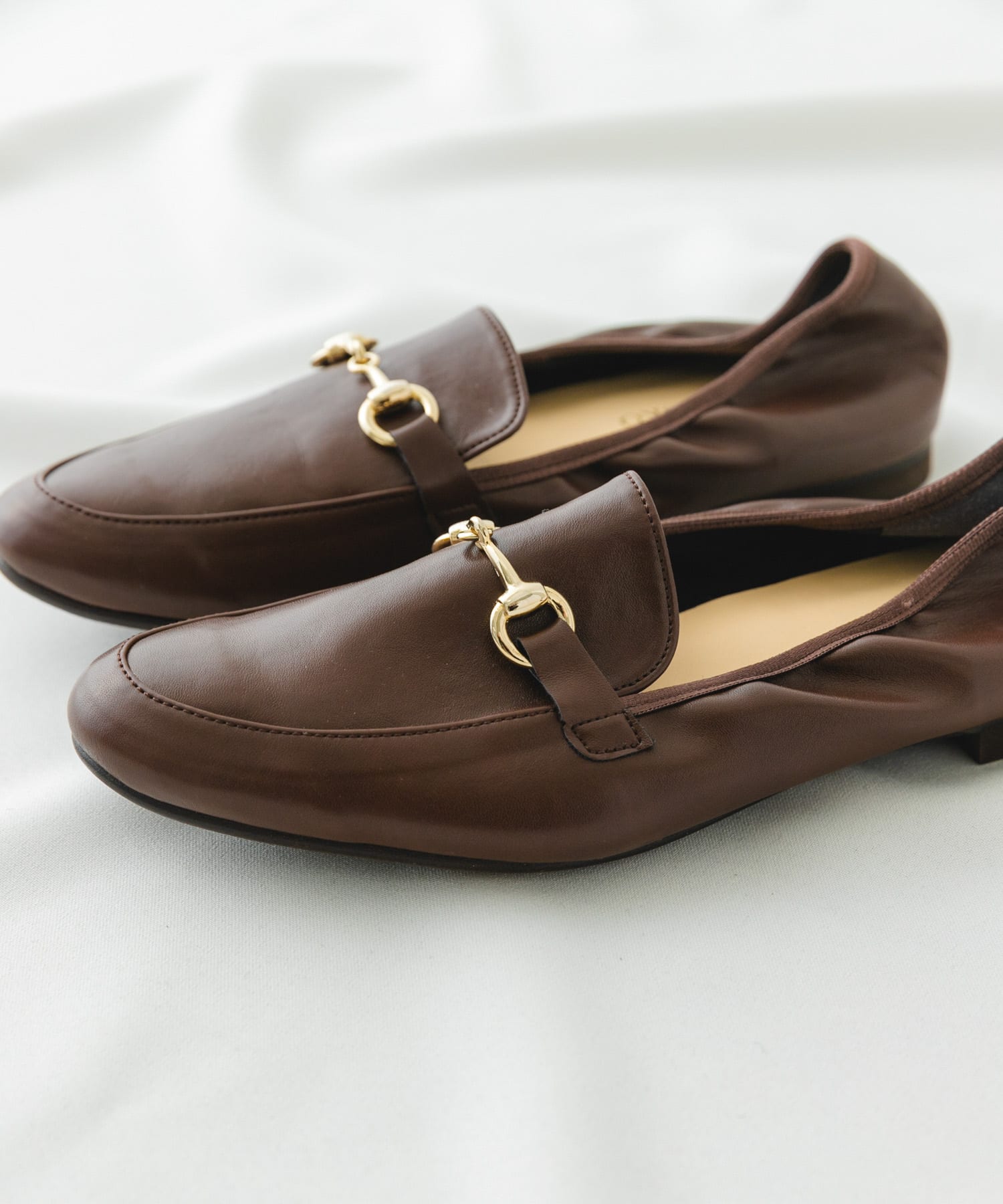 『35～40サイズ展開』『MADE IN JAPAN』やわビットローファー BROWN 35