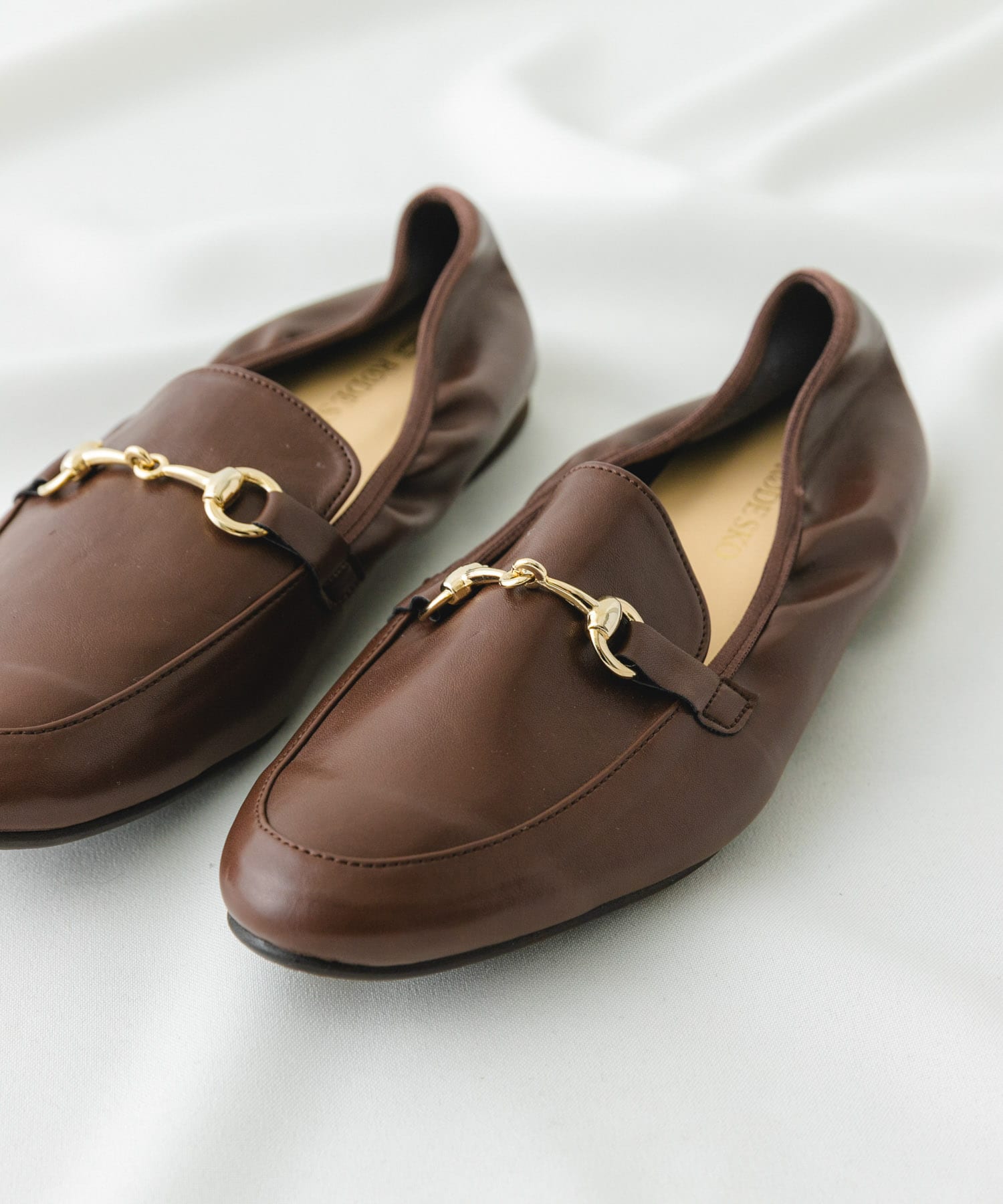『35～40サイズ展開』『MADE IN JAPAN』やわビットローファー BROWN 35
