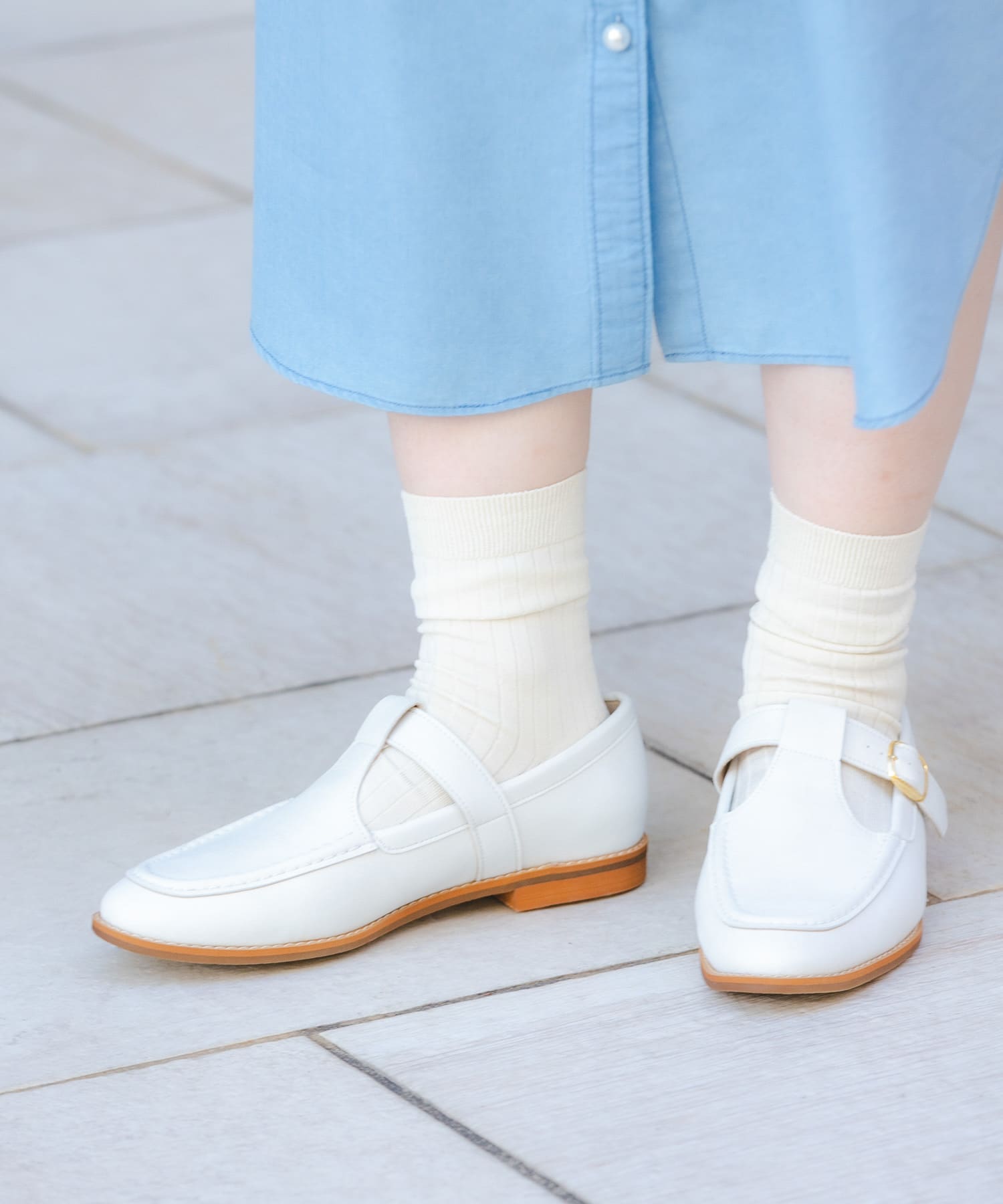 『MADE IN JAPAN』Tストラッププレーンシューズ