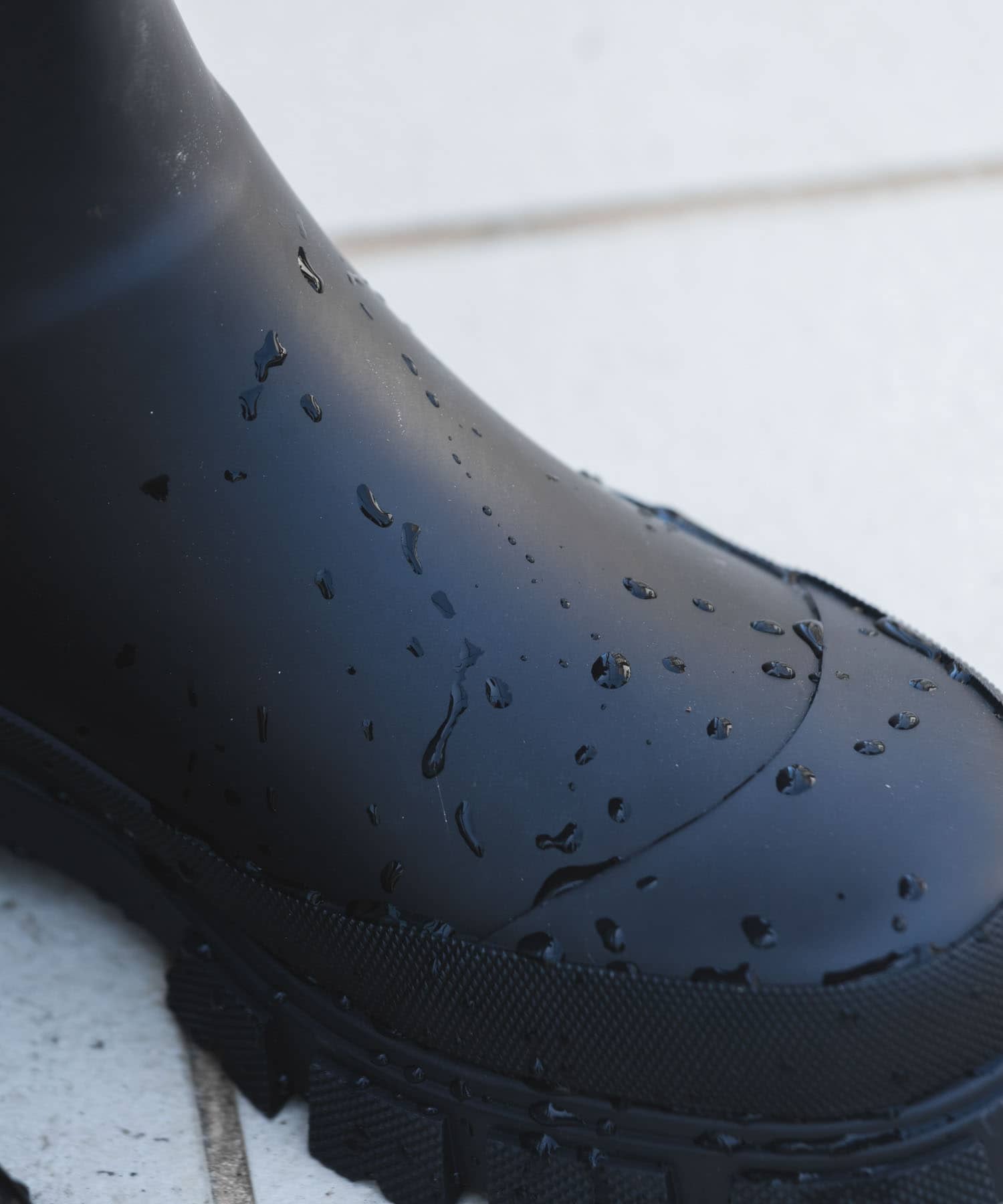 厚底サイドゴアラバーブーツ BLACK 36