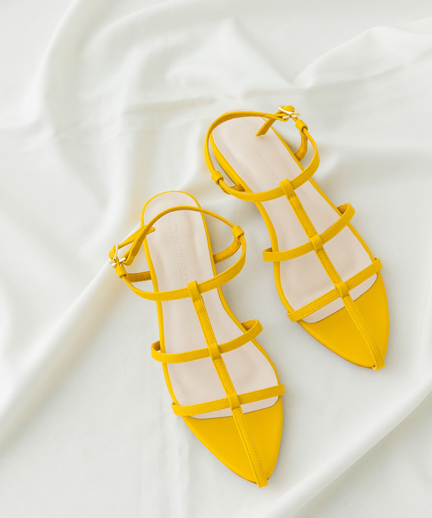ナローストラップサンダル YELLOW 36