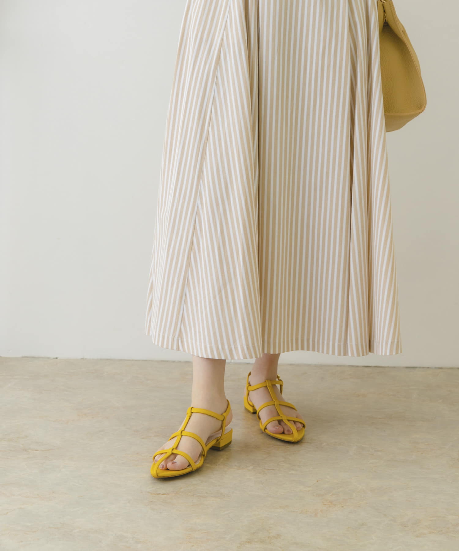 ナローストラップサンダル YELLOW 36