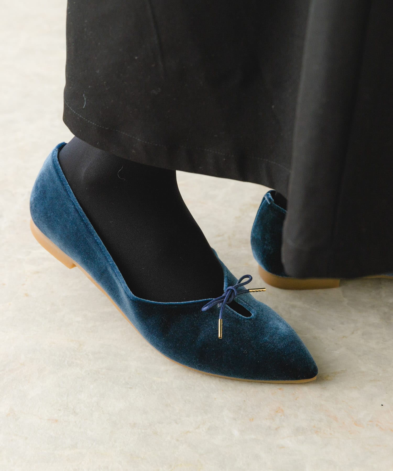 『MADE IN JAPAN』プチリボンパンプス NAVY 36