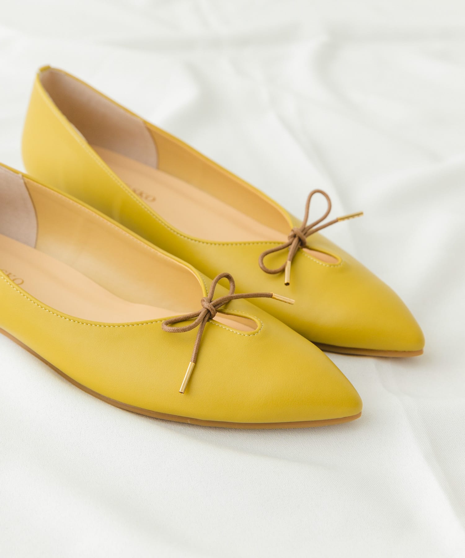 『MADE IN JAPAN』プチリボンパンプス MUSTARD 36