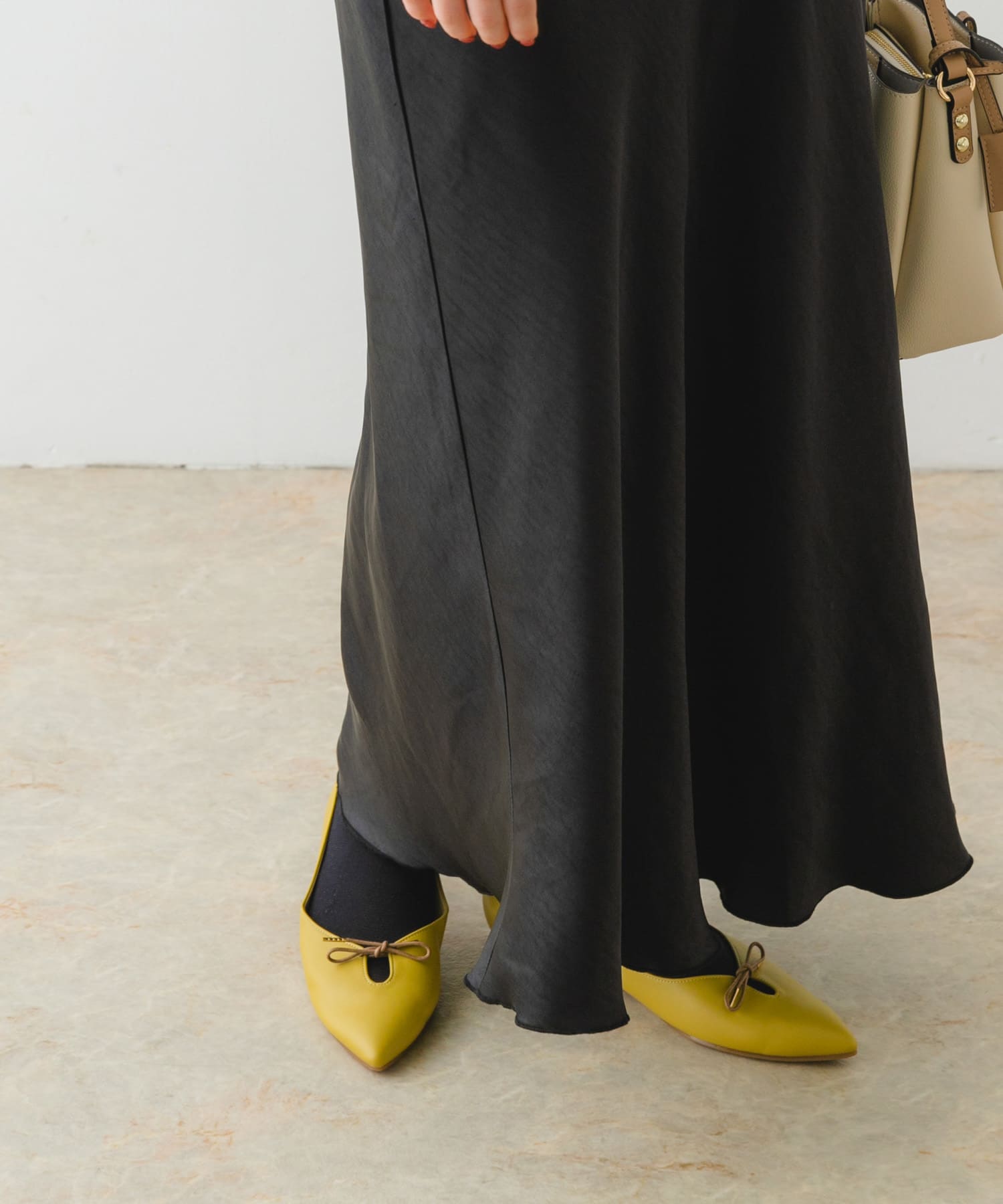 『MADE IN JAPAN』プチリボンパンプス MUSTARD 37