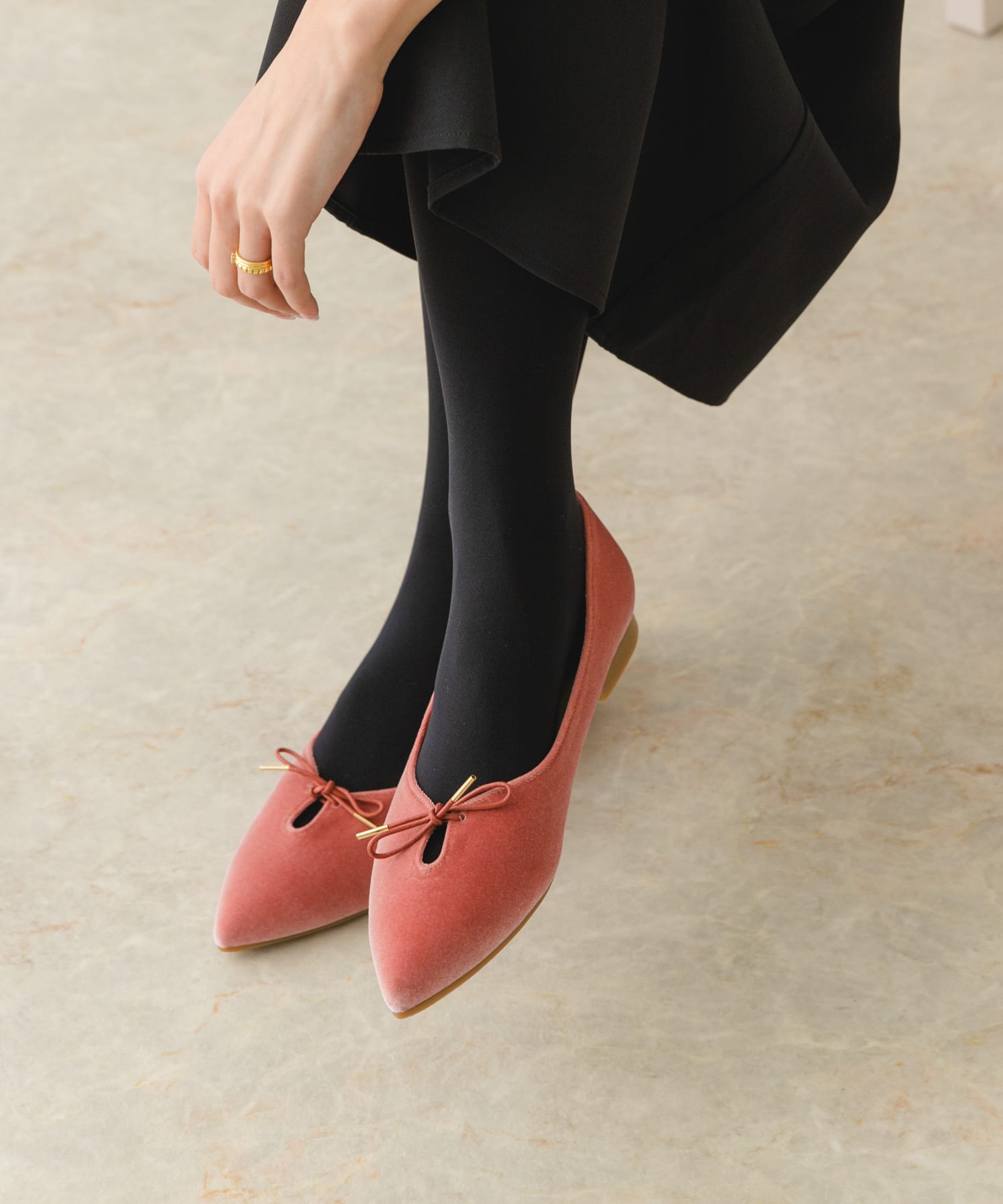 『MADE IN JAPAN』プチリボンパンプス PINK 37