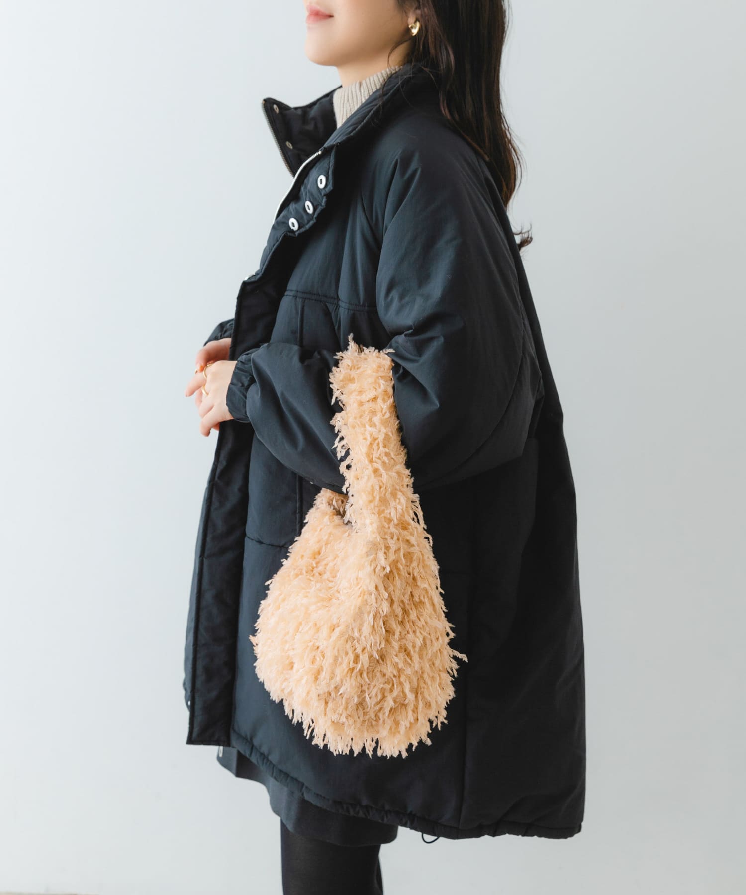 フリンジワンショルダーバッグ BEIGE one