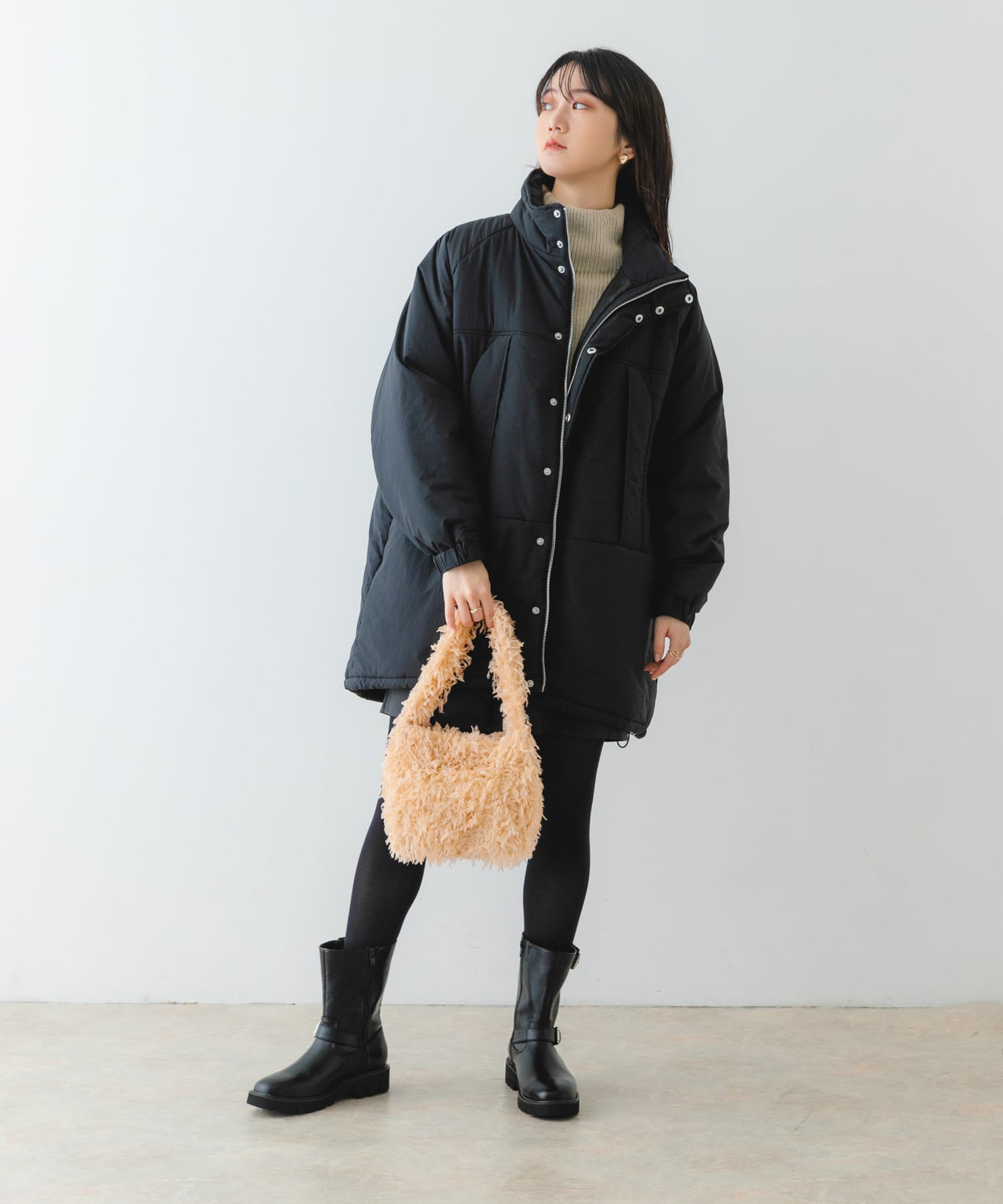 フリンジワンショルダーバッグ BEIGE one