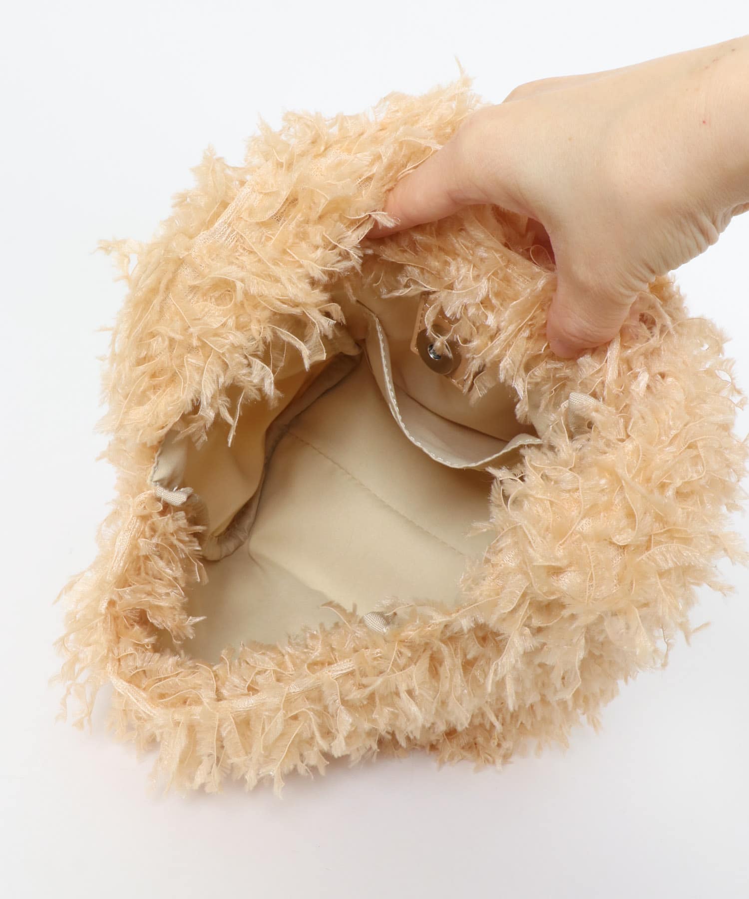 フリンジワンショルダーバッグ BEIGE one