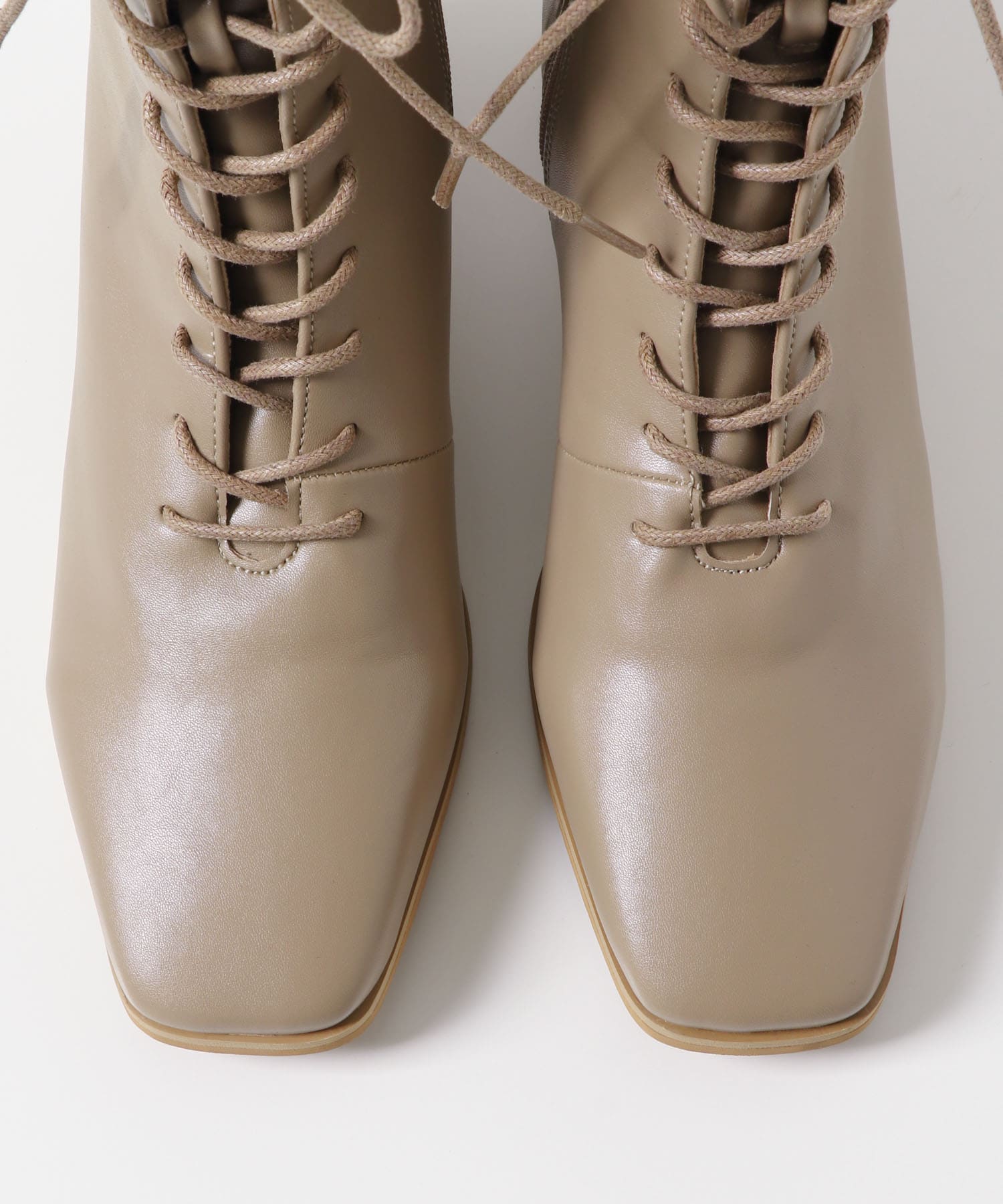 5.5cmレースアップブーツ GREIGE 36