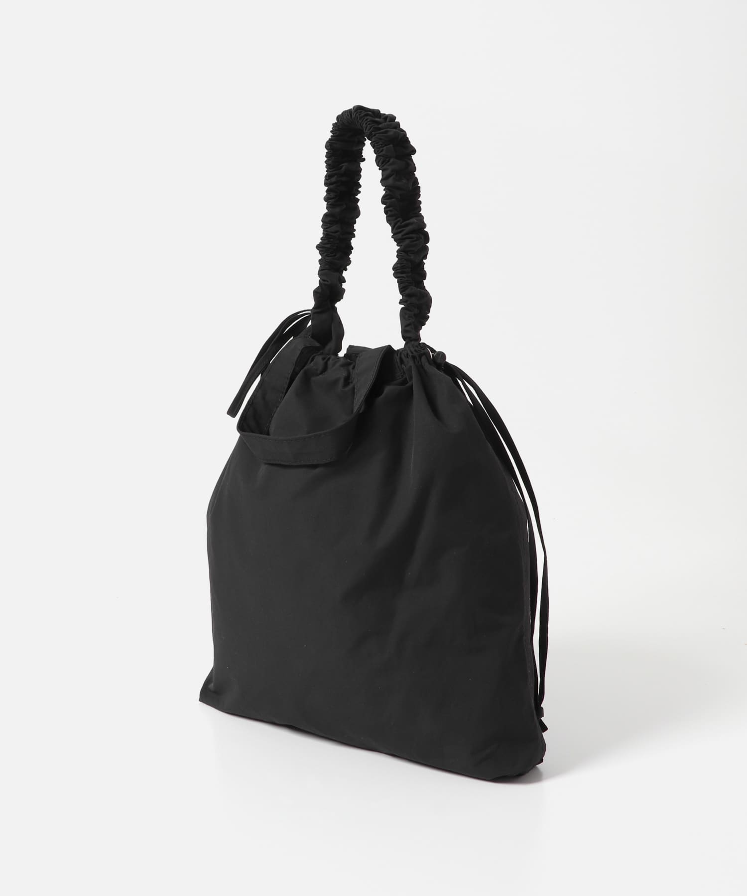 『ユニセックス』ミニロクヨンギャザーショルダートート BLACK one