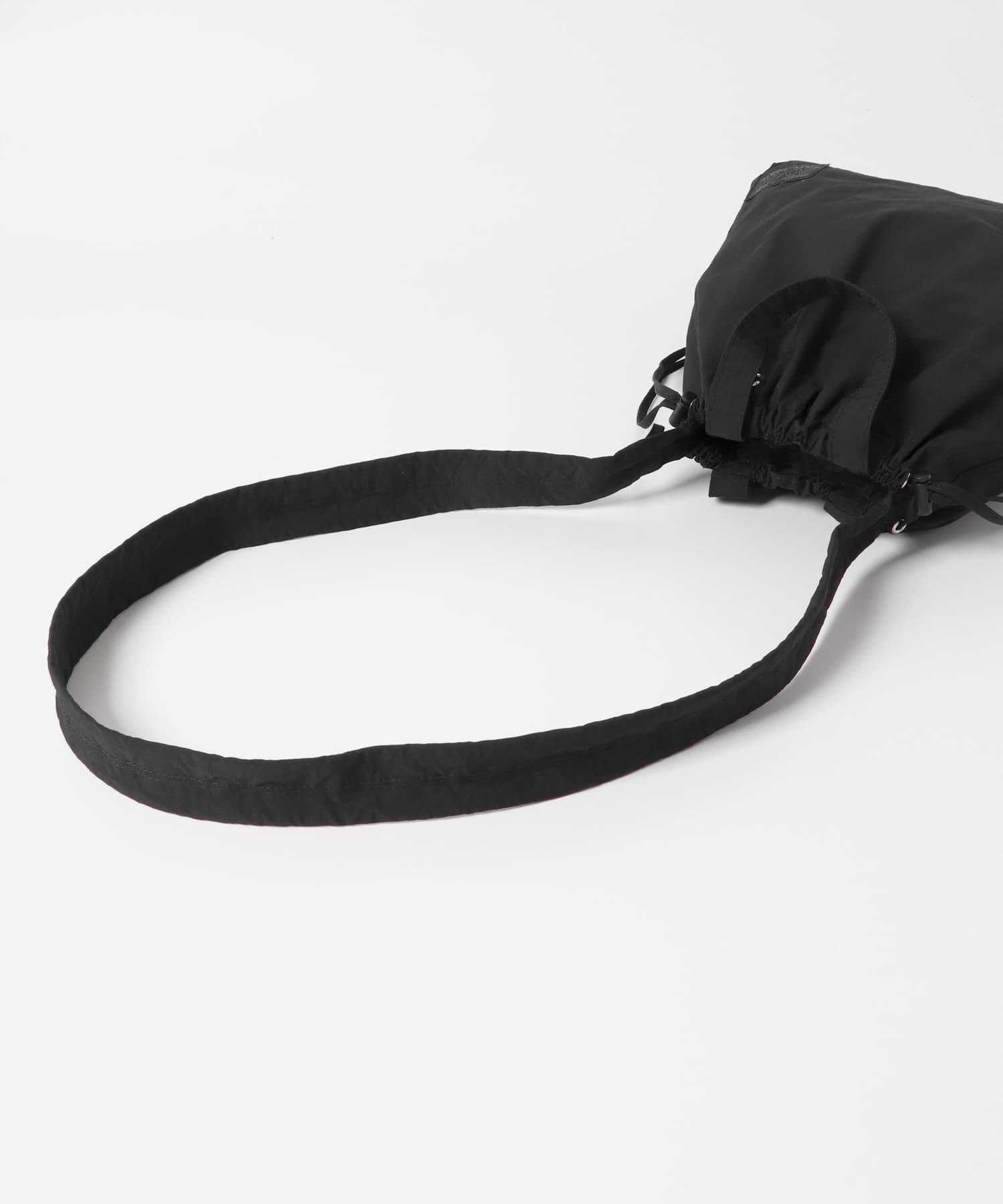 『ユニセックス』ミニロクヨンギャザーショルダートート BLACK one