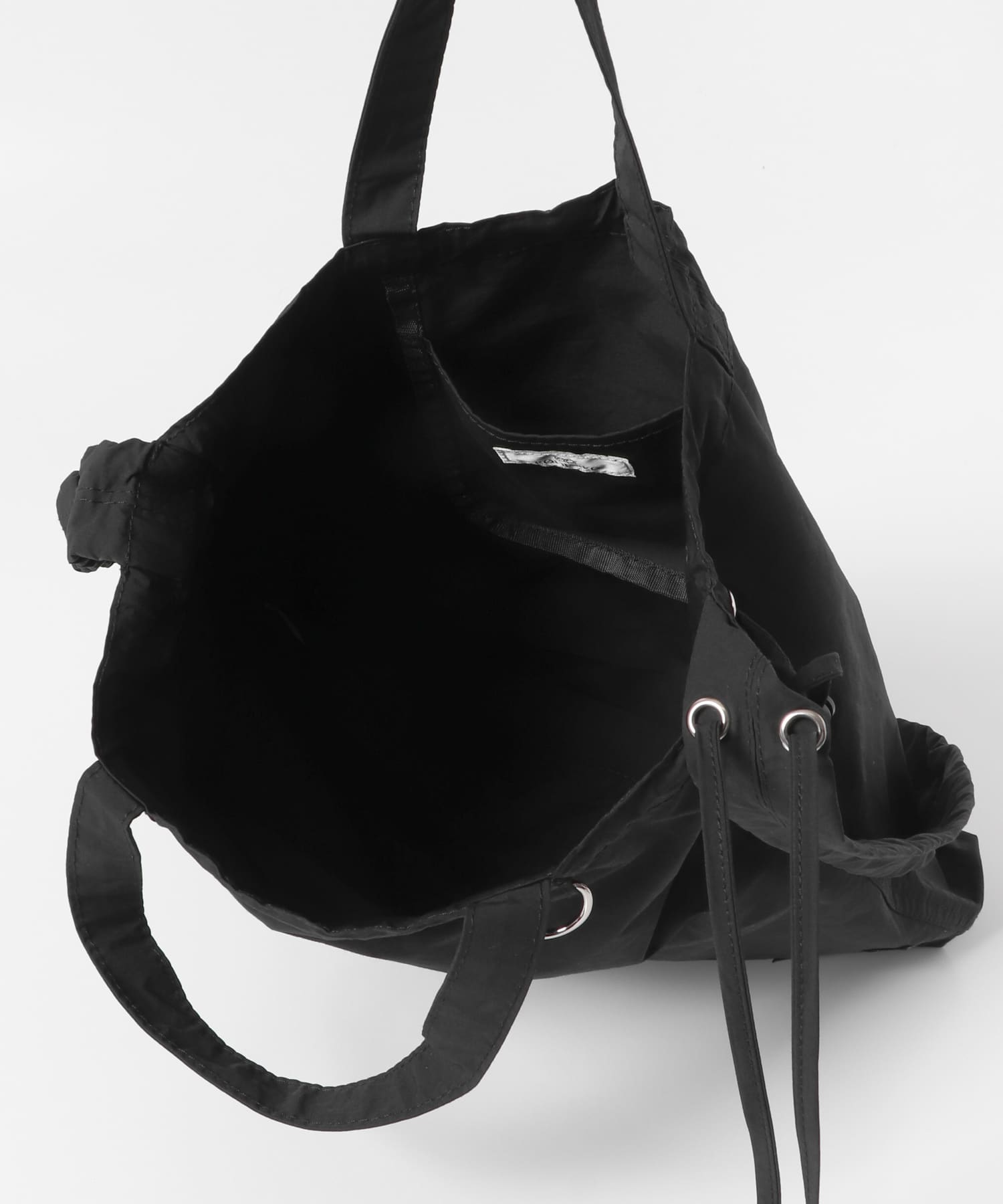 『ユニセックス』ミニロクヨンギャザーショルダートート BLACK one