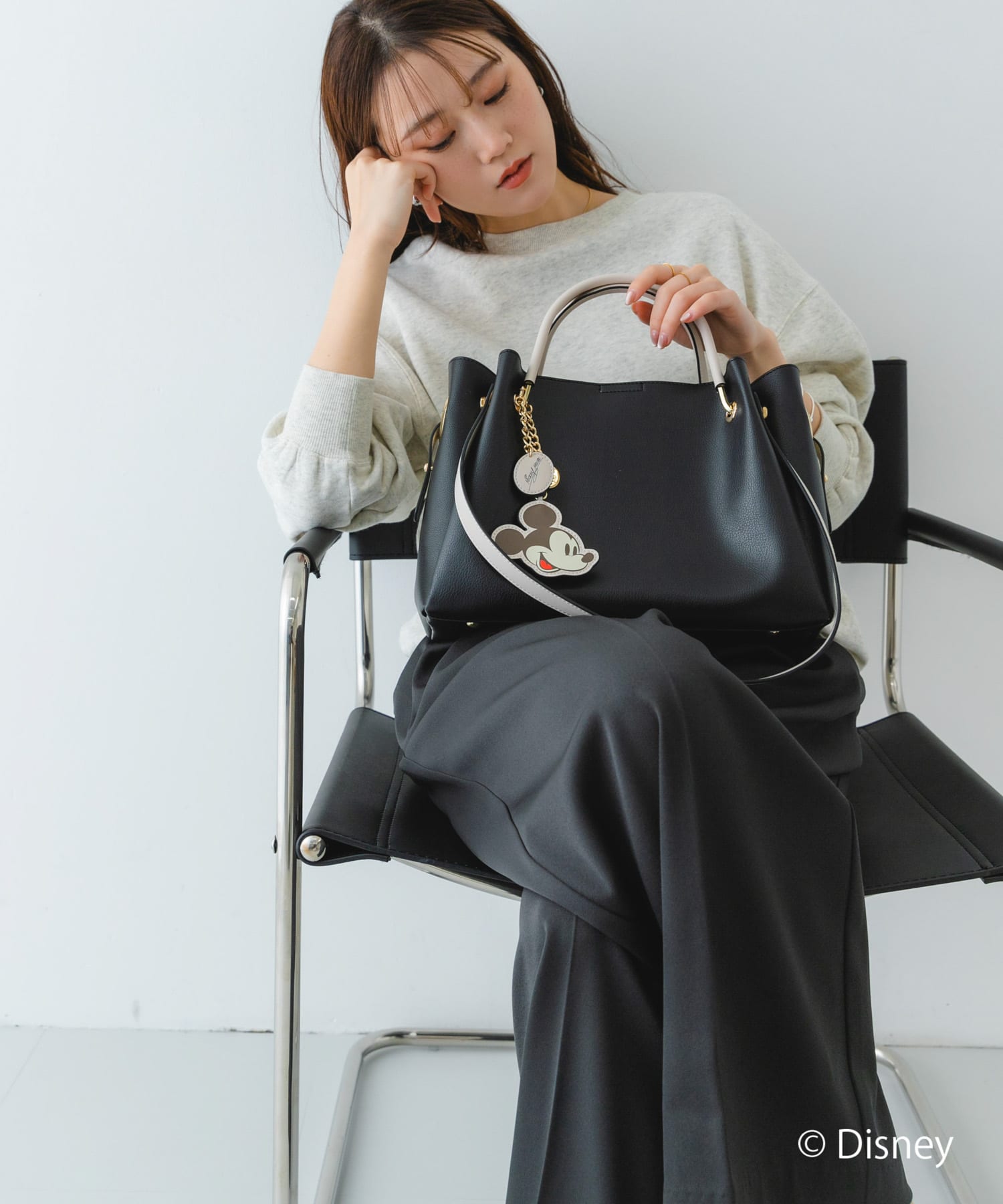 ディズニーコレクションワイド4WAYトート BLACK one