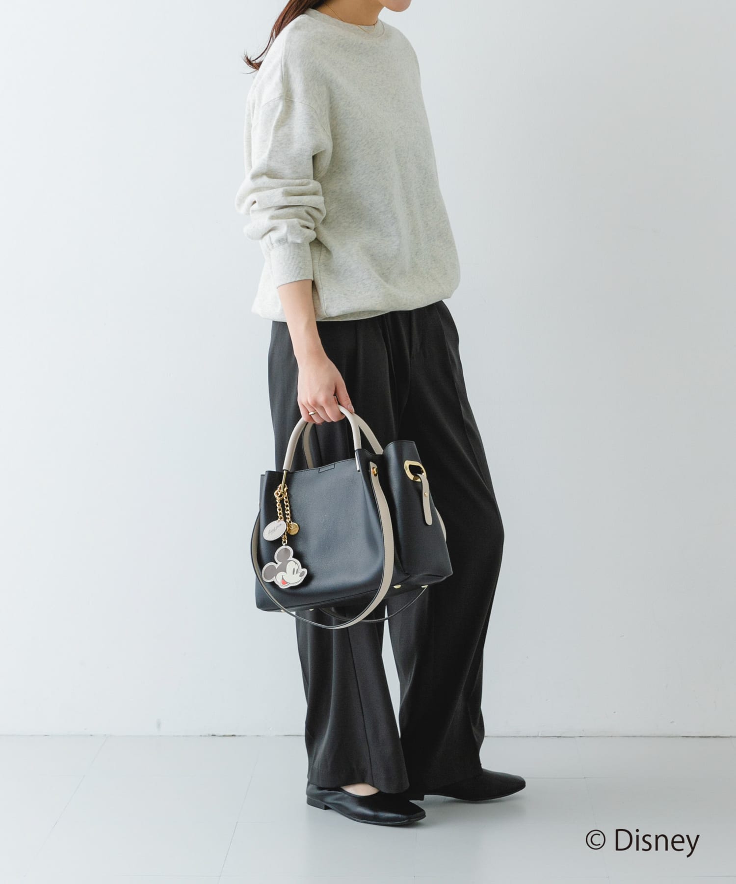 ディズニーコレクションワイド4WAYトート BLACK one