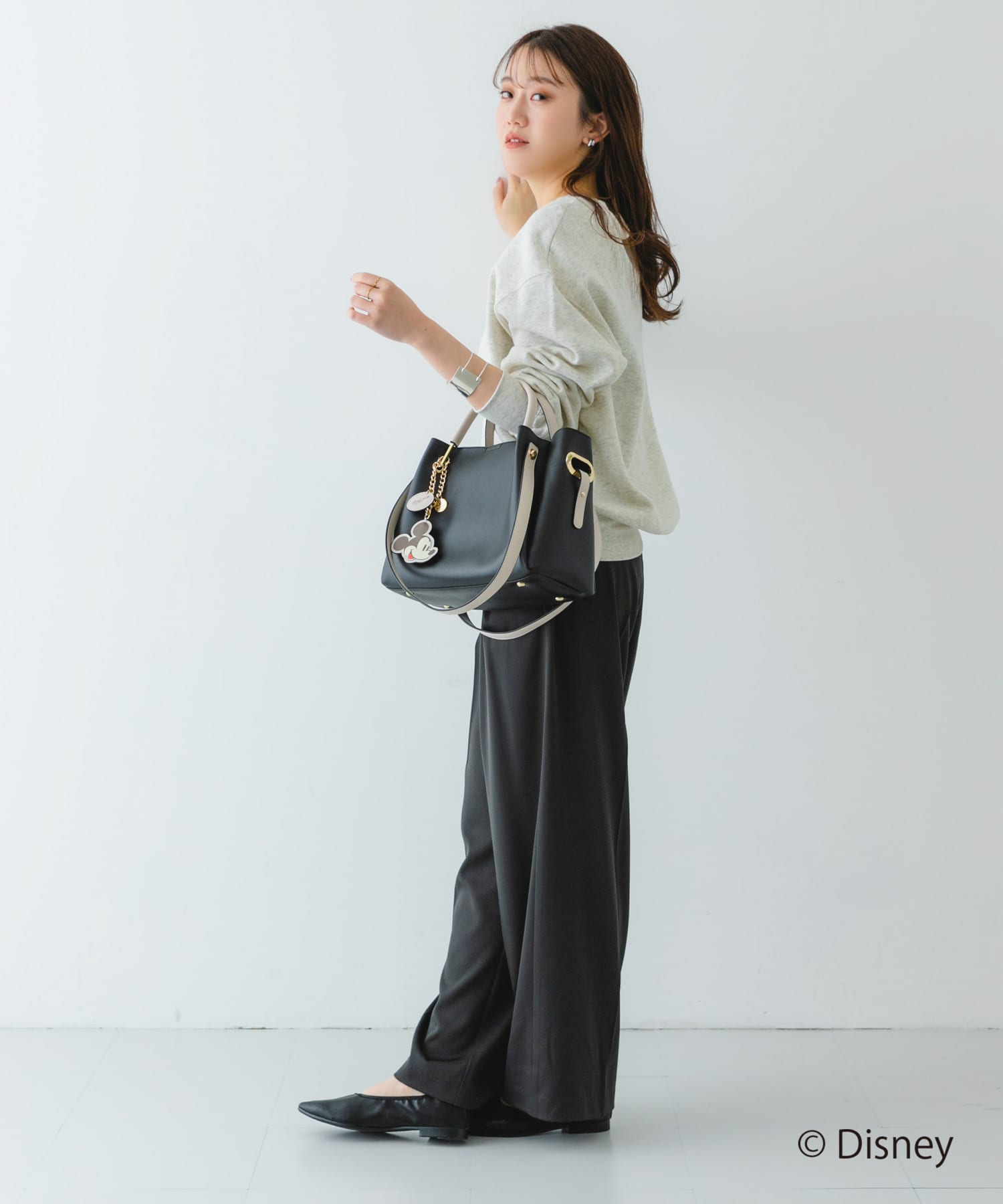 ディズニーコレクションワイド4WAYトート BLACK one